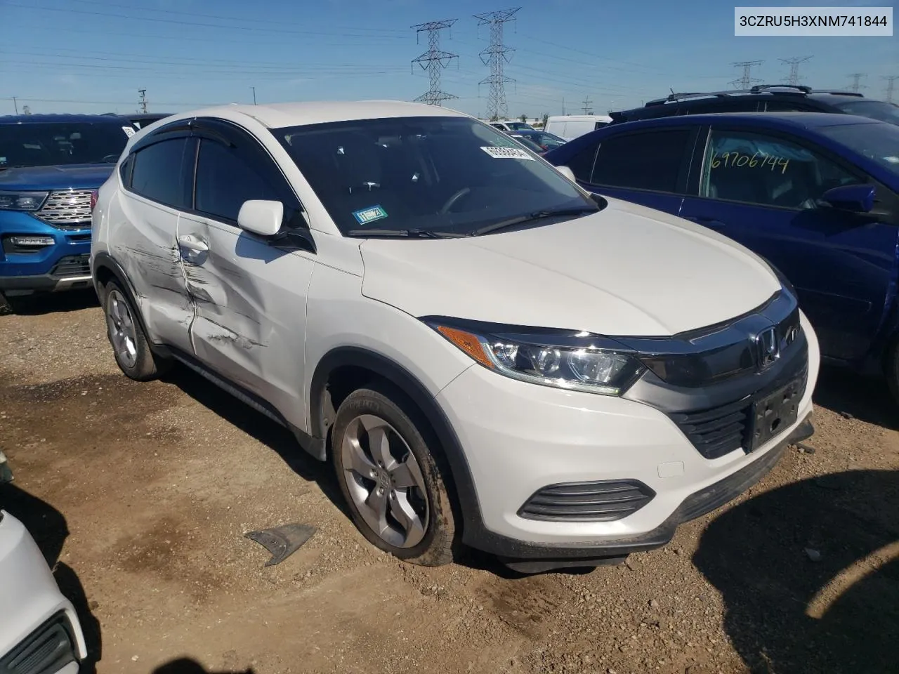 2022 Honda Hr-V Lx VIN: 3CZRU5H3XNM741844 Lot: 69368454