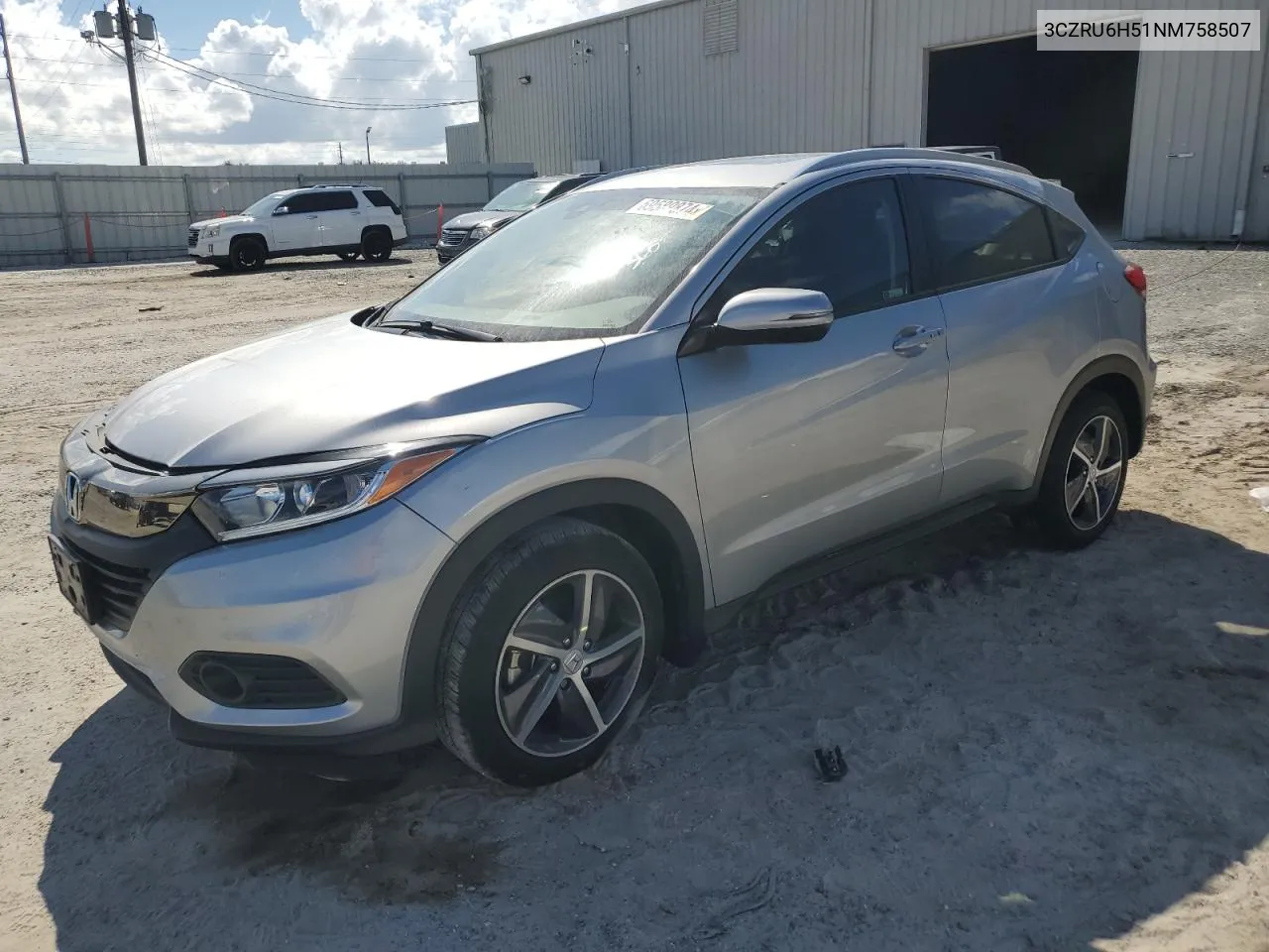 2022 Honda Hr-V Ex VIN: 3CZRU6H51NM758507 Lot: 69589874