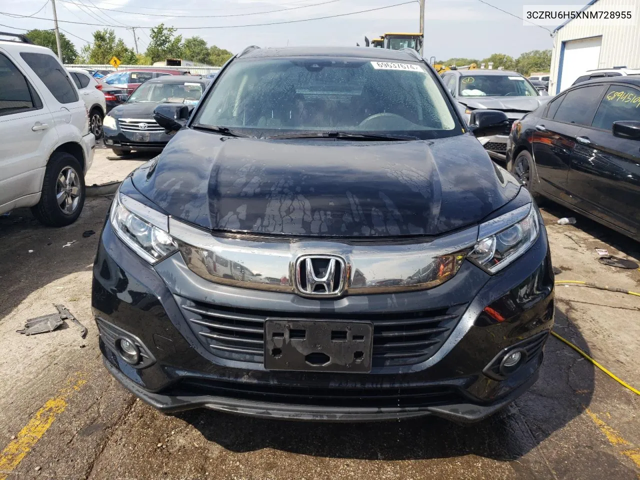 2022 Honda Hr-V Ex VIN: 3CZRU6H5XNM728955 Lot: 69637674