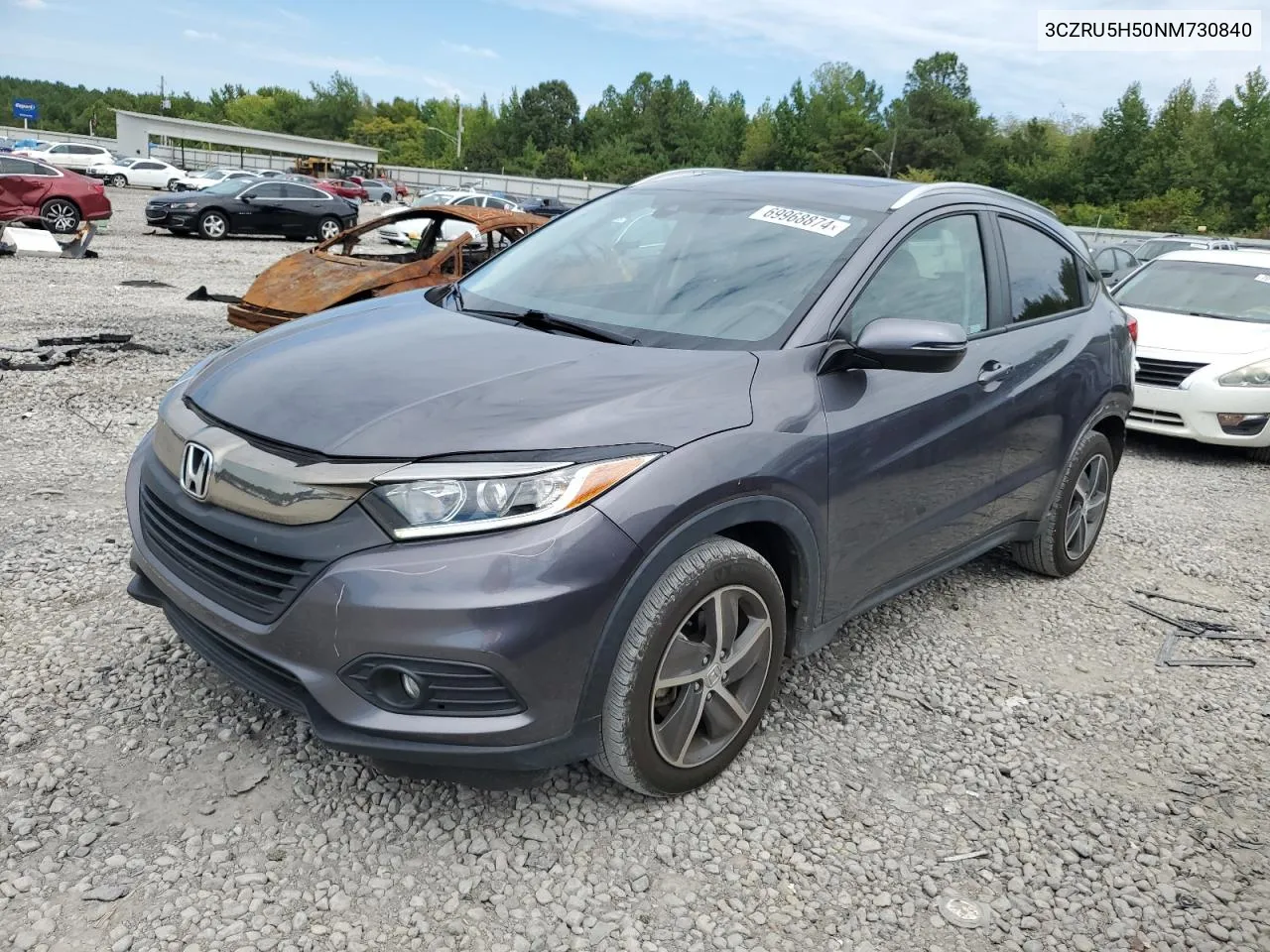 2022 Honda Hr-V Ex VIN: 3CZRU5H50NM730840 Lot: 69968874