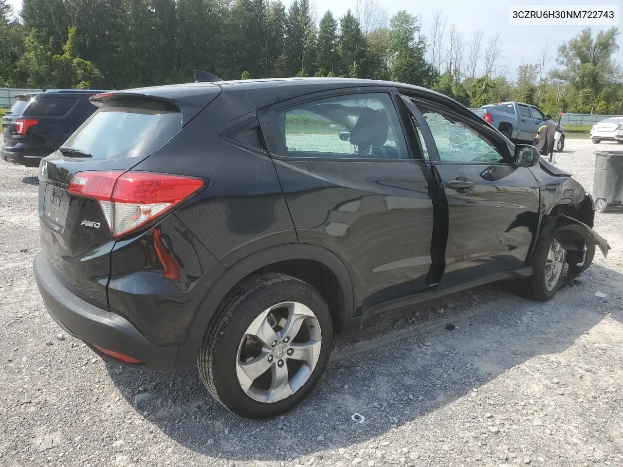 2022 Honda Hr-V Lx VIN: 3CZRU6H30NM722743 Lot: 70282664