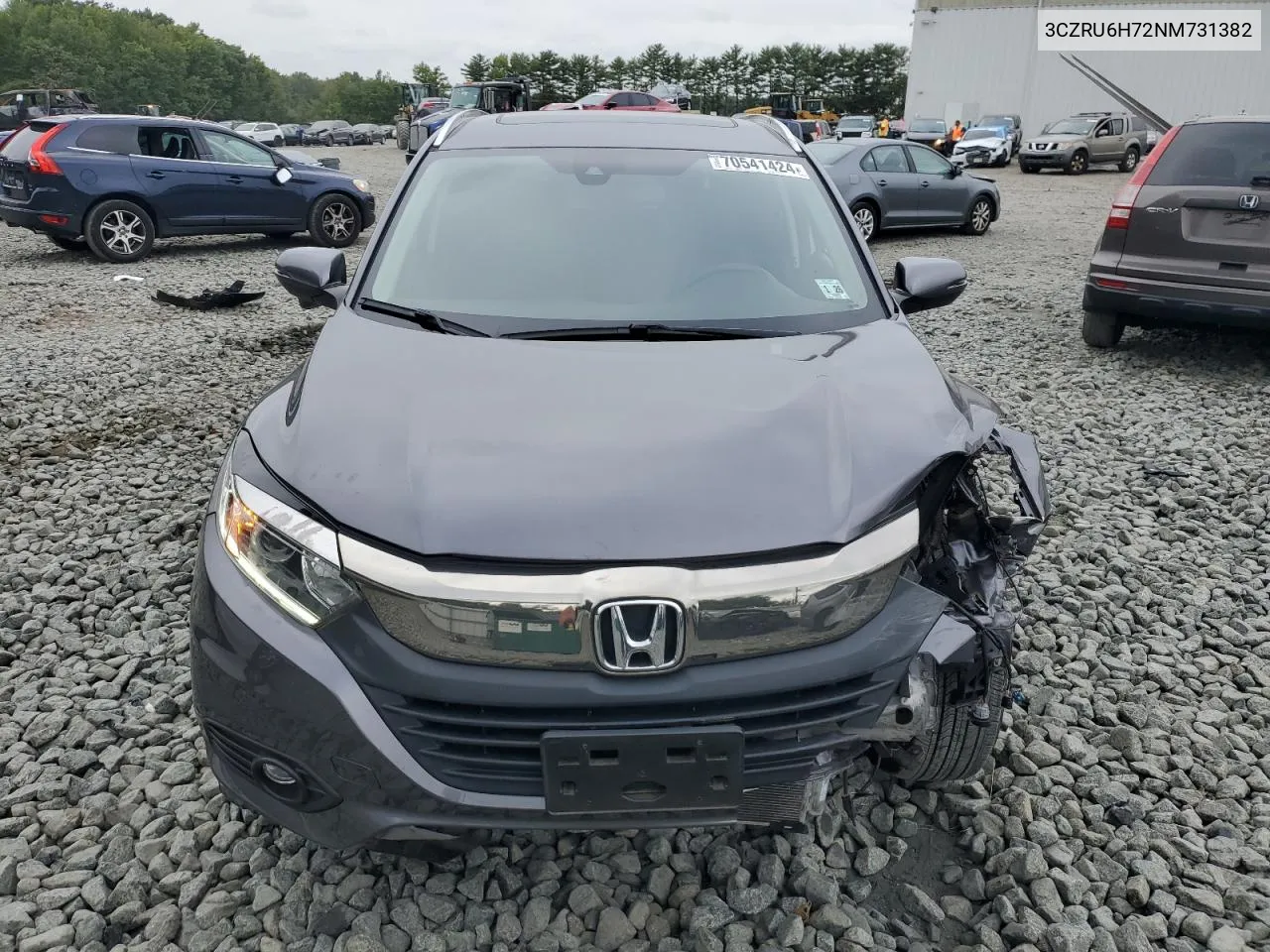 2022 Honda Hr-V Exl VIN: 3CZRU6H72NM731382 Lot: 70541424