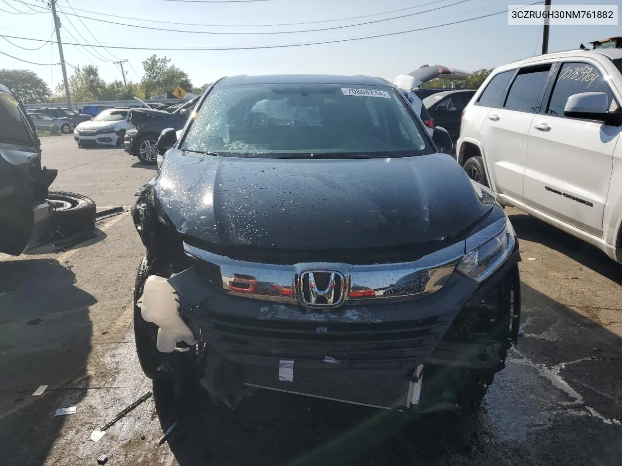 2022 Honda Hr-V Lx VIN: 3CZRU6H30NM761882 Lot: 70804734