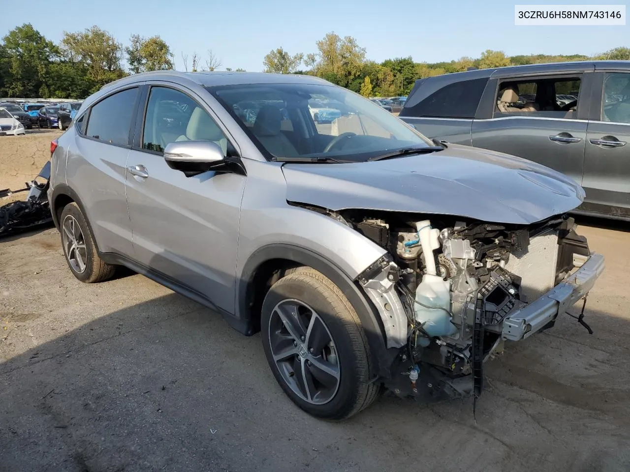 2022 Honda Hr-V Ex VIN: 3CZRU6H58NM743146 Lot: 71014034