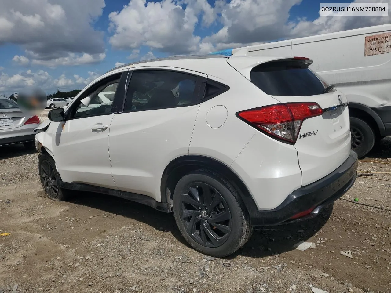 2022 Honda Hr-V Sport VIN: 3CZRU5H16NM700884 Lot: 71240234