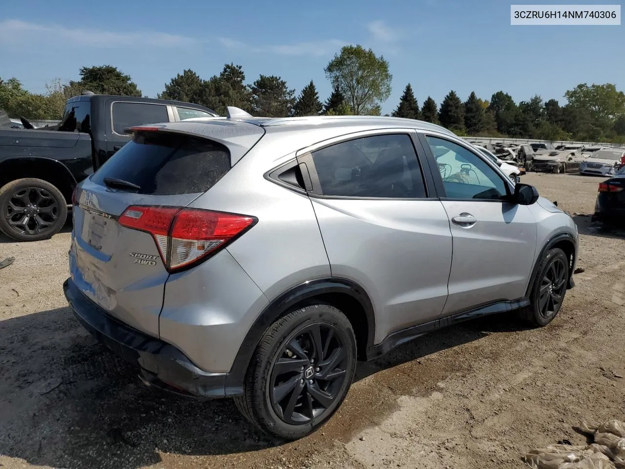 2022 Honda Hr-V Sport VIN: 3CZRU6H14NM740306 Lot: 71408254