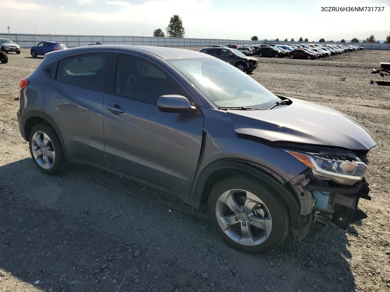 2022 Honda Hr-V Lx VIN: 3CZRU6H36NM731737 Lot: 71646964