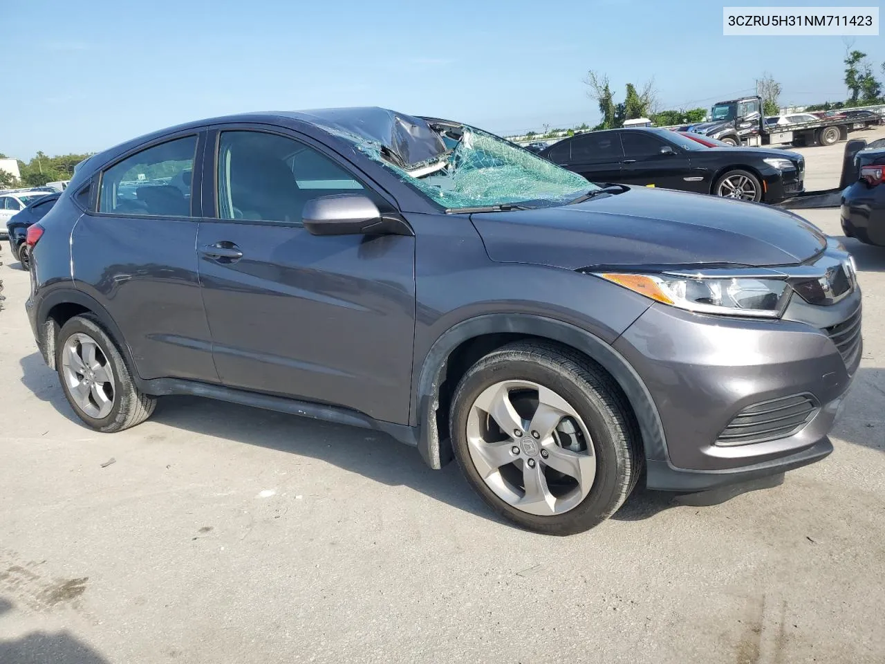 2022 Honda Hr-V Lx VIN: 3CZRU5H31NM711423 Lot: 71782354