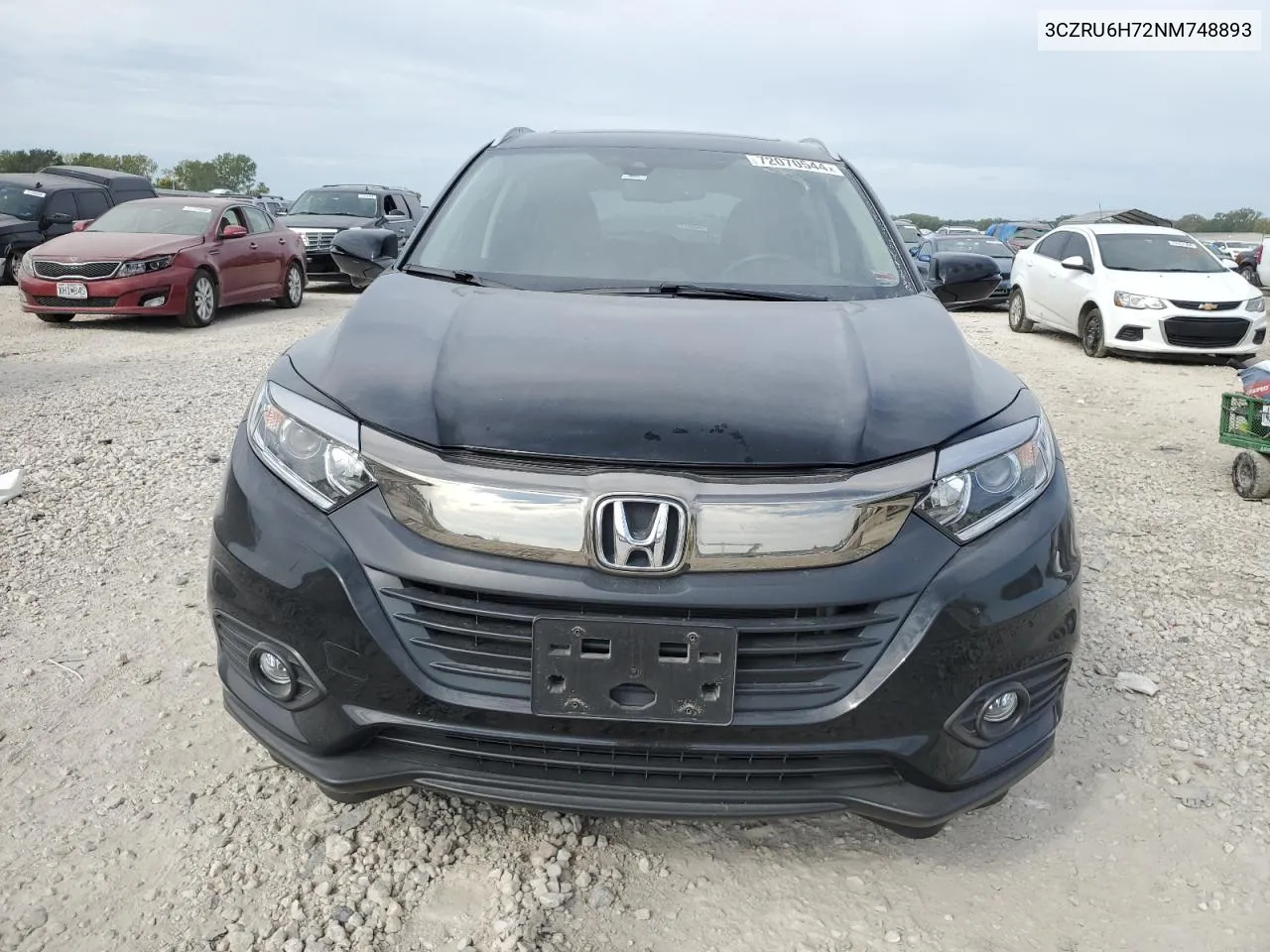 2022 Honda Hr-V Exl VIN: 3CZRU6H72NM748893 Lot: 72070544