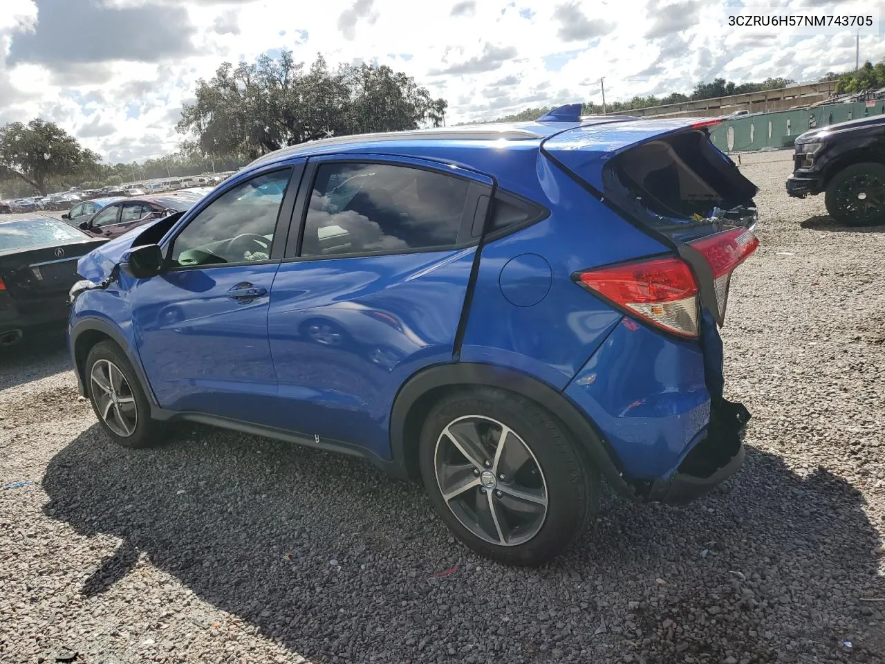 2022 Honda Hr-V Ex VIN: 3CZRU6H57NM743705 Lot: 72376554