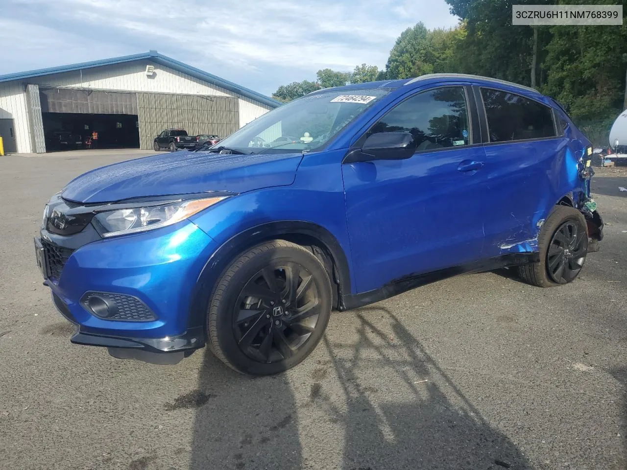 2022 Honda Hr-V Sport VIN: 3CZRU6H11NM768399 Lot: 72464294