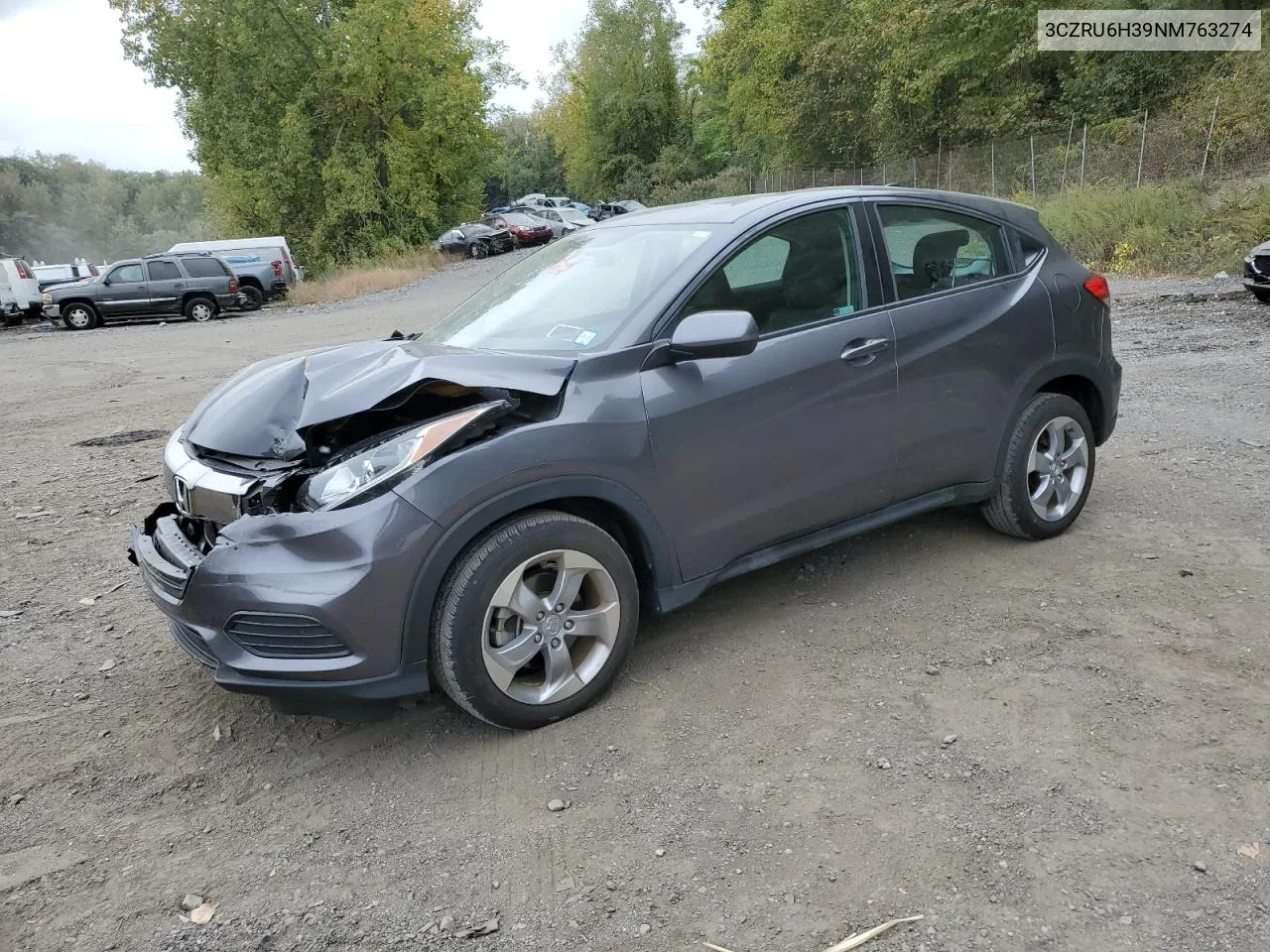 2022 Honda Hr-V Lx VIN: 3CZRU6H39NM763274 Lot: 72578254