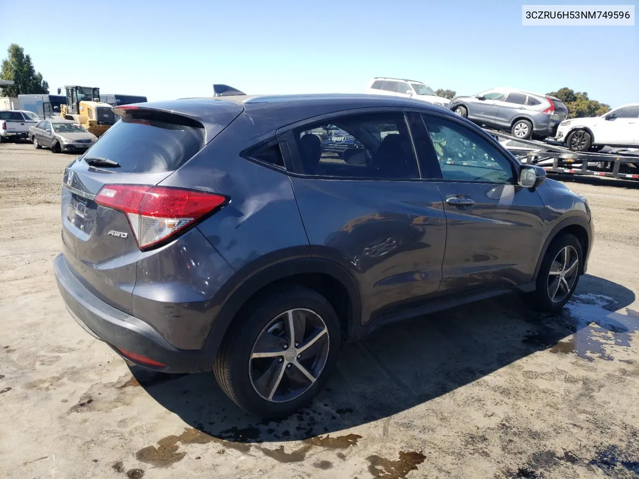 2022 Honda Hr-V Ex VIN: 3CZRU6H53NM749596 Lot: 72644714