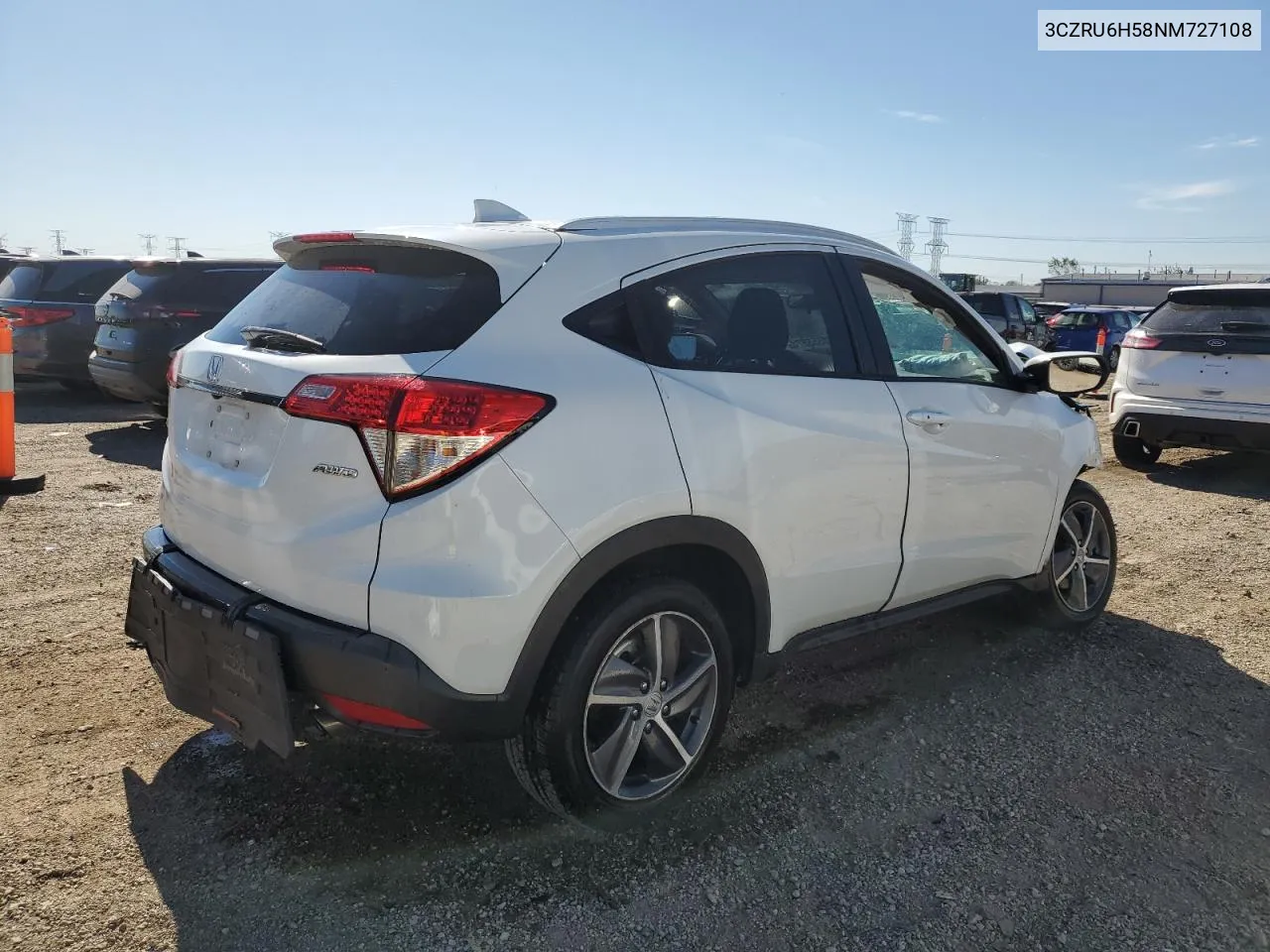 2022 Honda Hr-V Ex VIN: 3CZRU6H58NM727108 Lot: 73555574