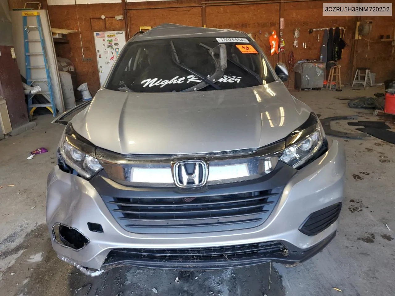 2022 Honda Hr-V Lx VIN: 3CZRU5H38NM720202 Lot: 73926454