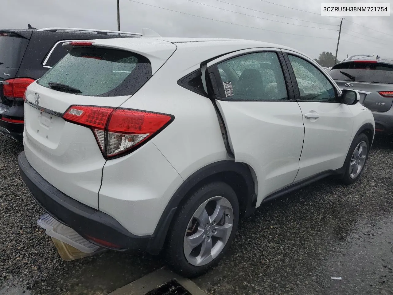 2022 Honda Hr-V Lx VIN: 3CZRU5H38NM721754 Lot: 74133264