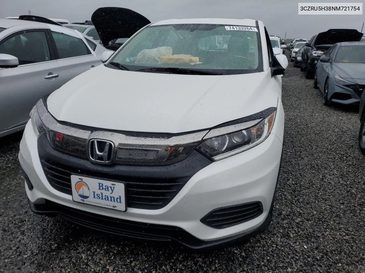 2022 Honda Hr-V Lx VIN: 3CZRU5H38NM721754 Lot: 74133264