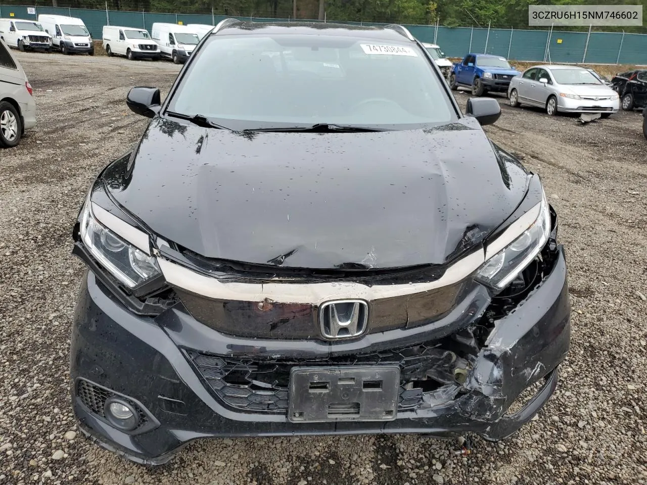 2022 Honda Hr-V Sport VIN: 3CZRU6H15NM746602 Lot: 74730844