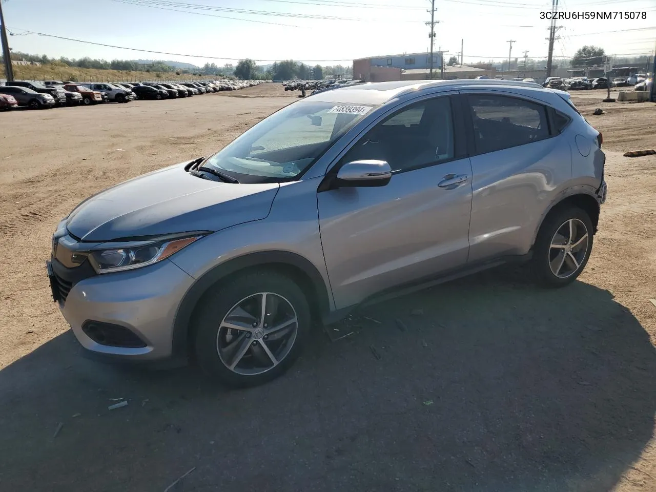 2022 Honda Hr-V Ex VIN: 3CZRU6H59NM715078 Lot: 74839394