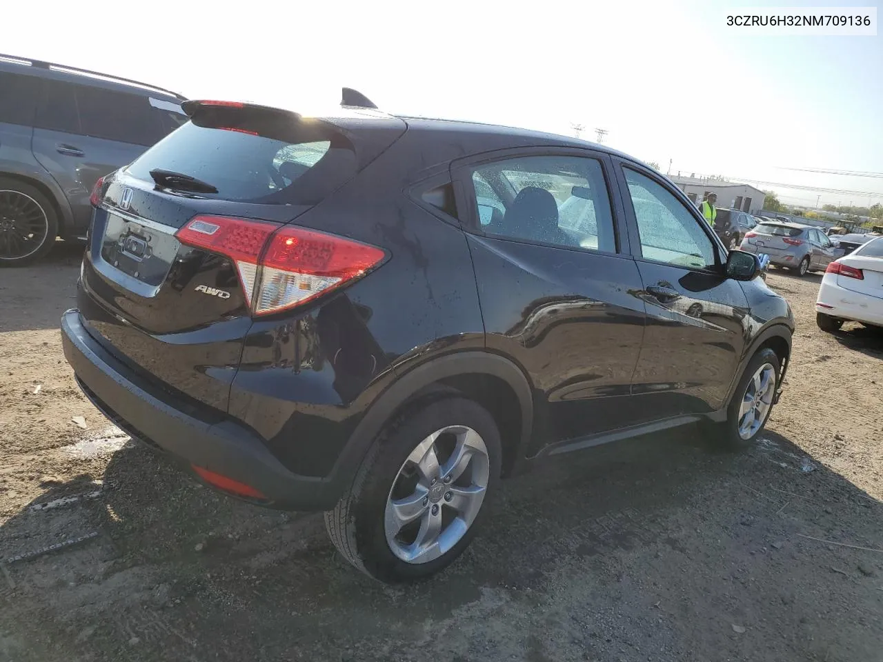 2022 Honda Hr-V Lx VIN: 3CZRU6H32NM709136 Lot: 74957994