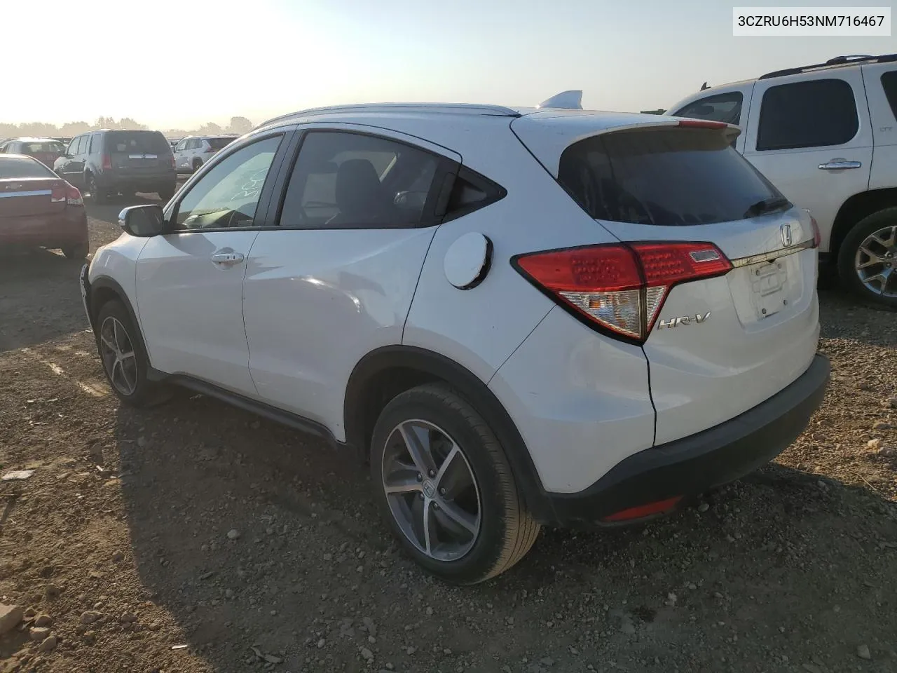 2022 Honda Hr-V Ex VIN: 3CZRU6H53NM716467 Lot: 75484464