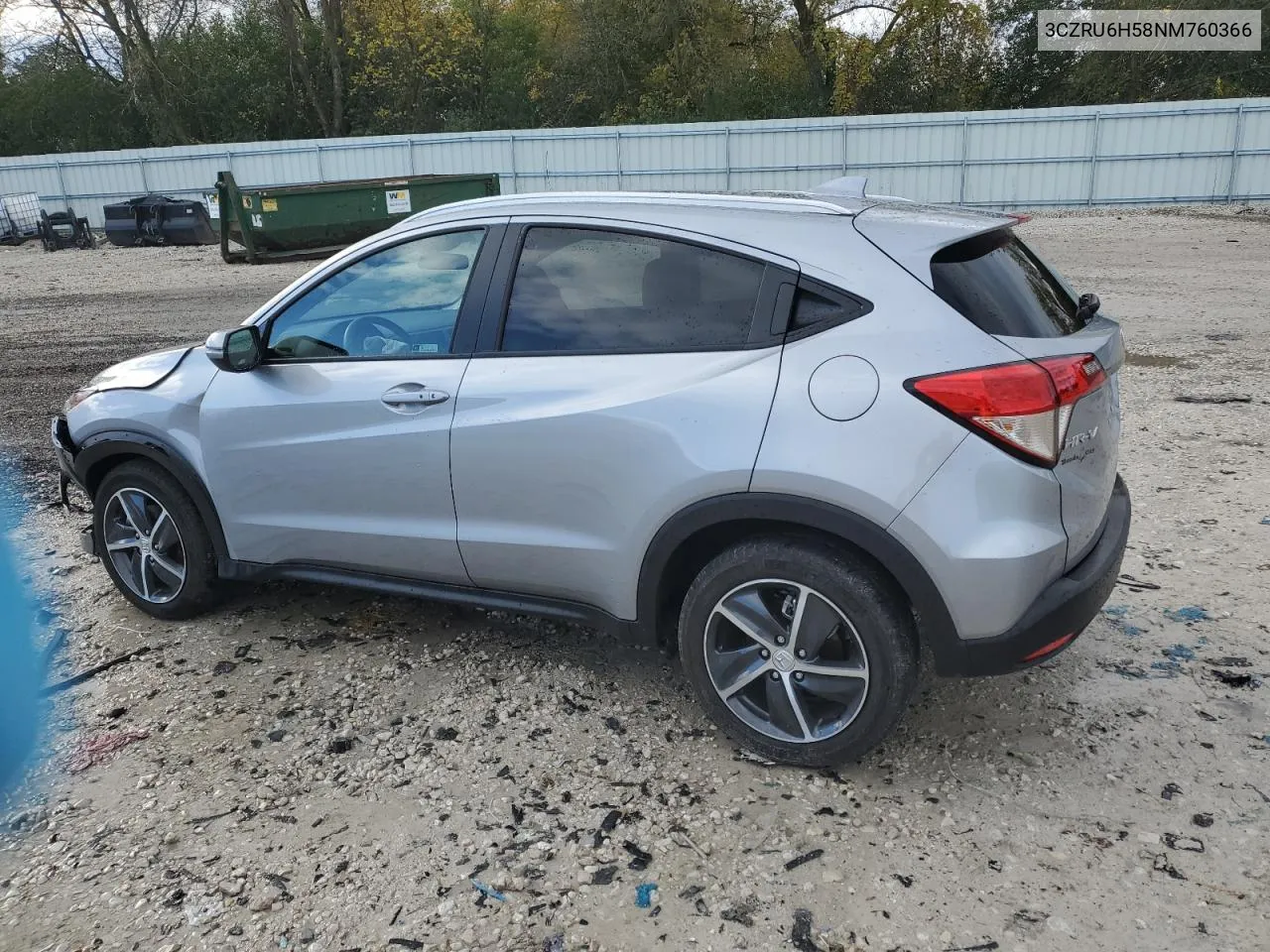 2022 Honda Hr-V Ex VIN: 3CZRU6H58NM760366 Lot: 75663544