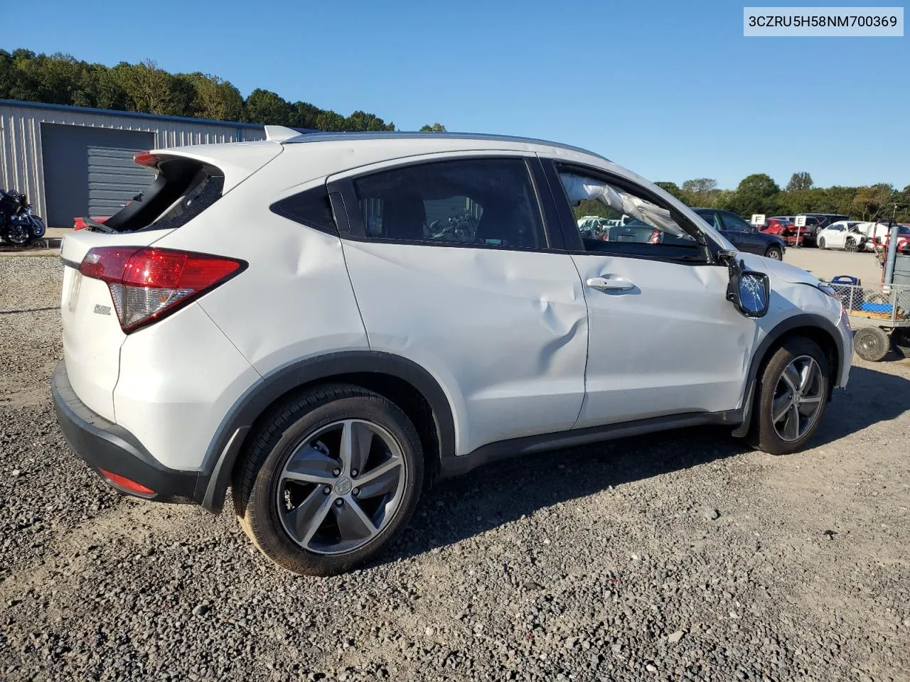 2022 Honda Hr-V Ex VIN: 3CZRU5H58NM700369 Lot: 75829714