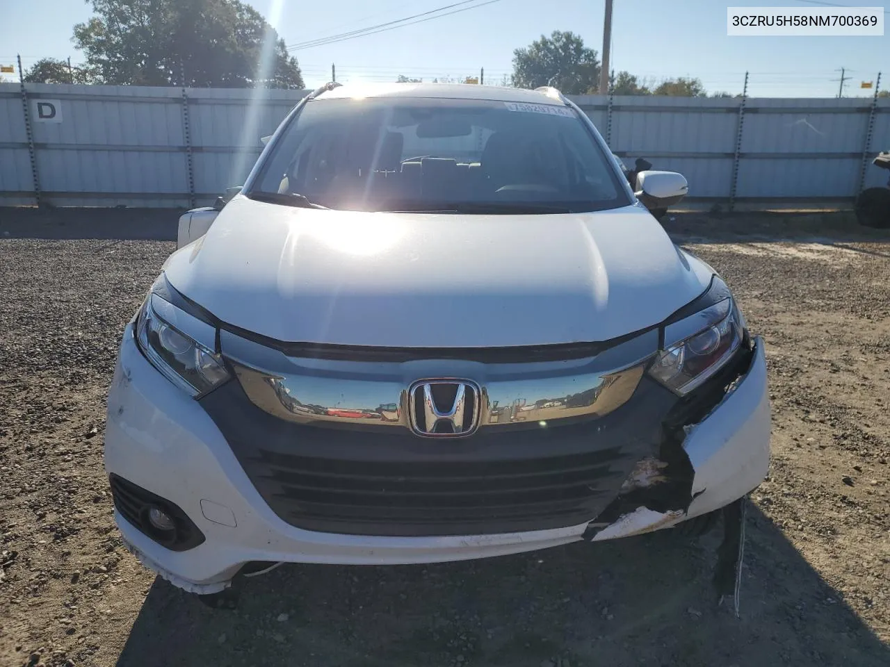 2022 Honda Hr-V Ex VIN: 3CZRU5H58NM700369 Lot: 75829714