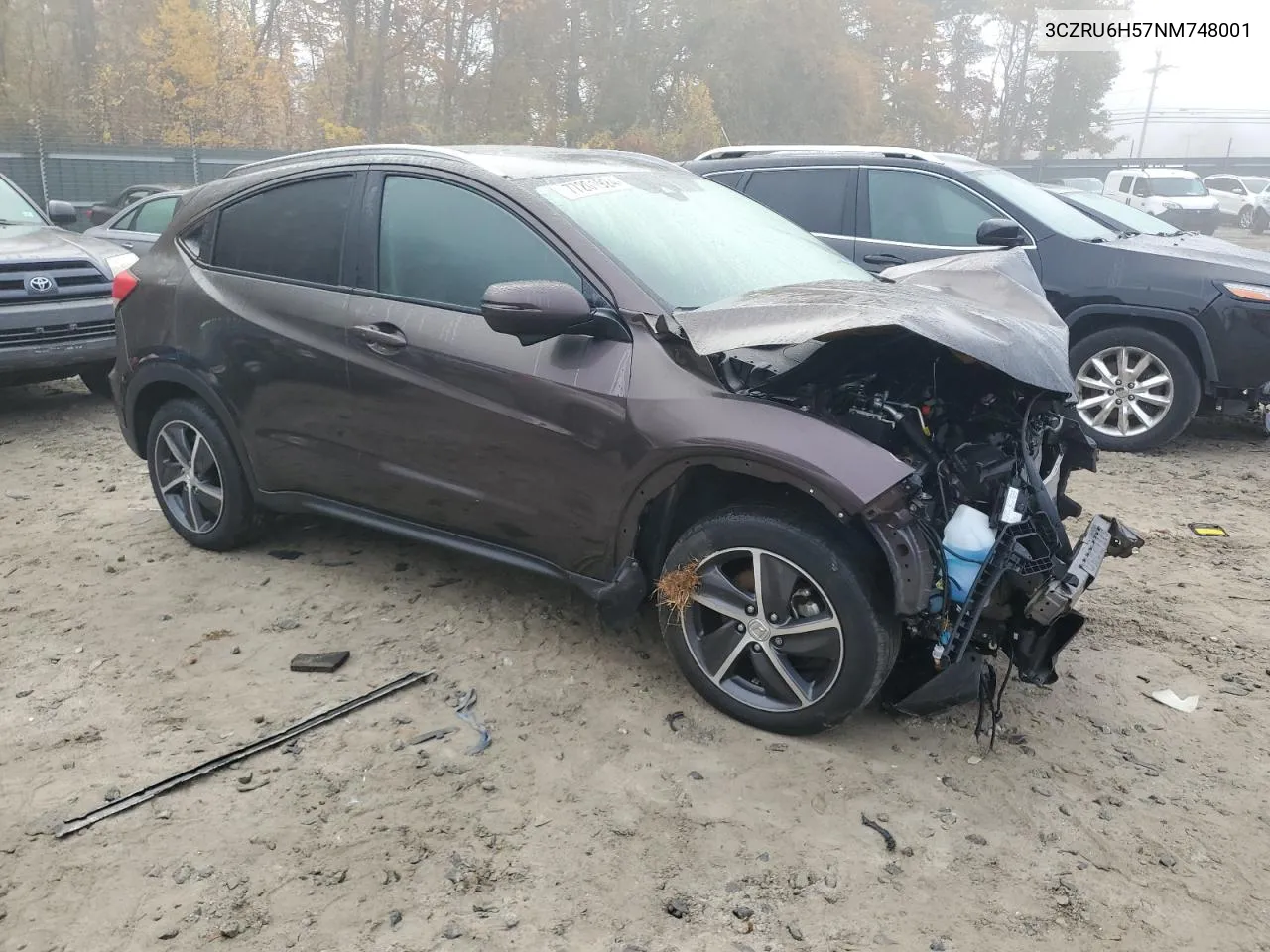 2022 Honda Hr-V Ex VIN: 3CZRU6H57NM748001 Lot: 77201924