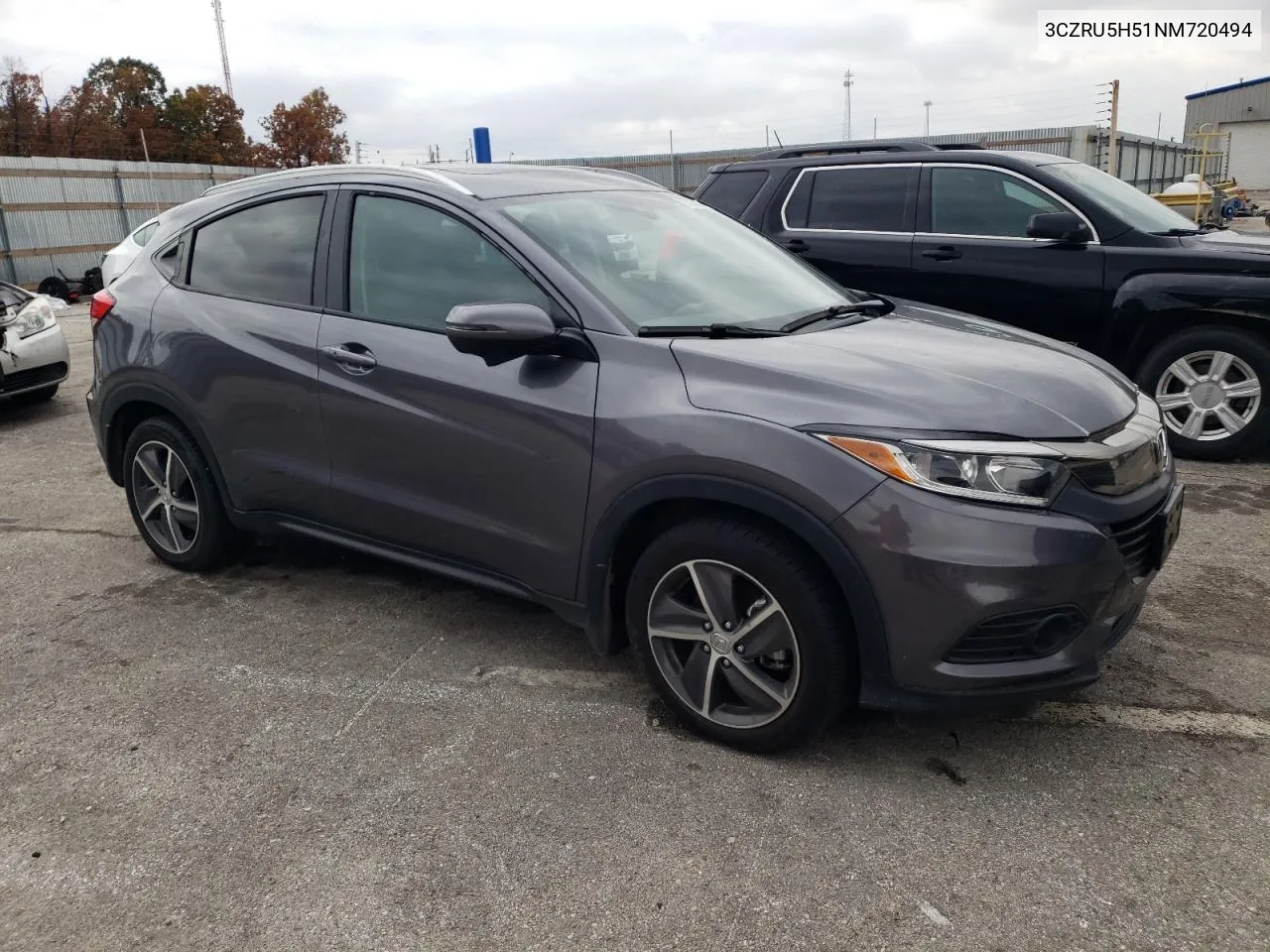 2022 Honda Hr-V Ex VIN: 3CZRU5H51NM720494 Lot: 77337904