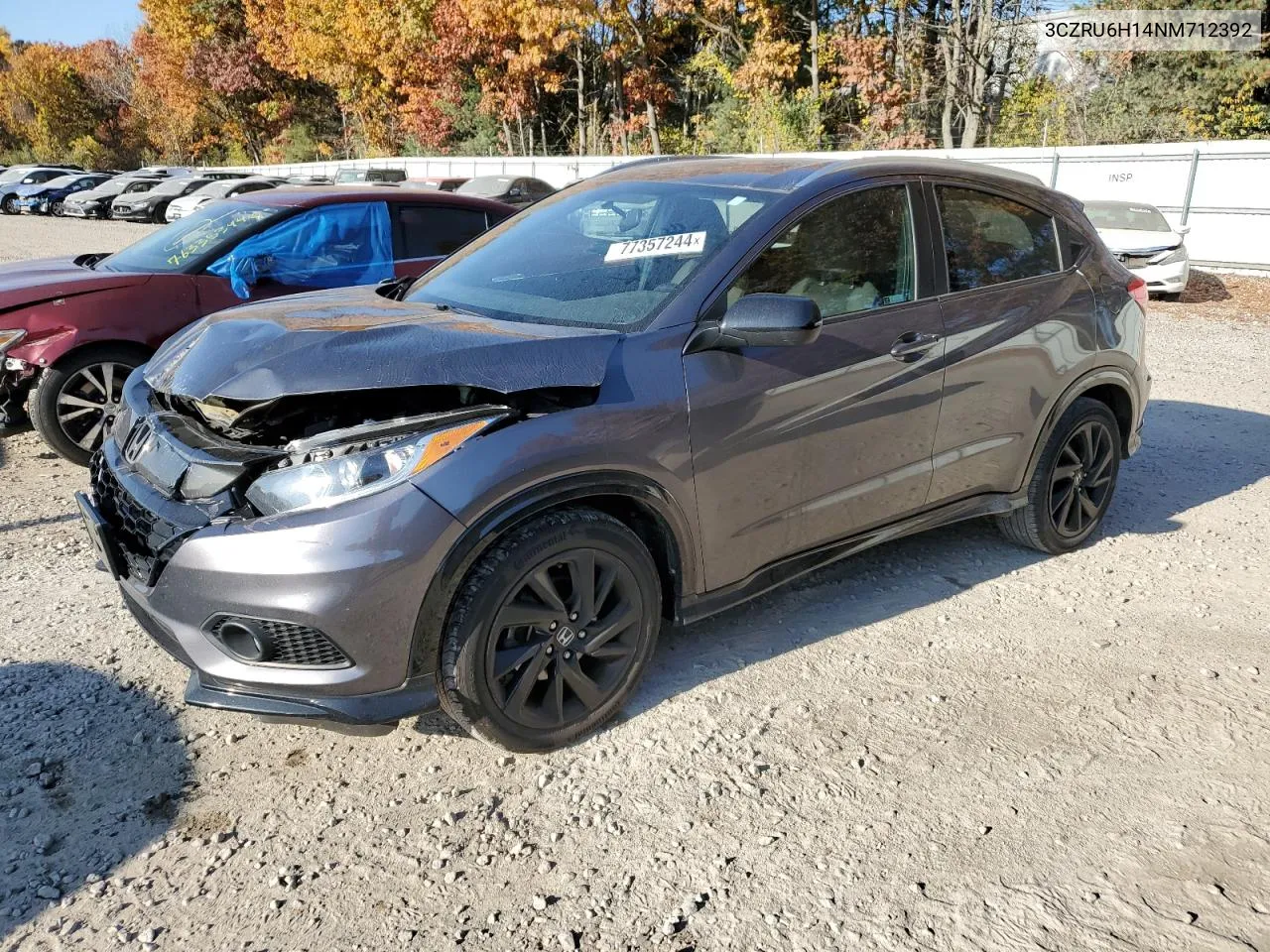 2022 Honda Hr-V Sport VIN: 3CZRU6H14NM712392 Lot: 77357244