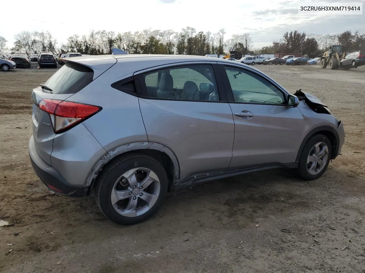 2022 Honda Hr-V Lx VIN: 3CZRU6H3XNM719414 Lot: 78648204