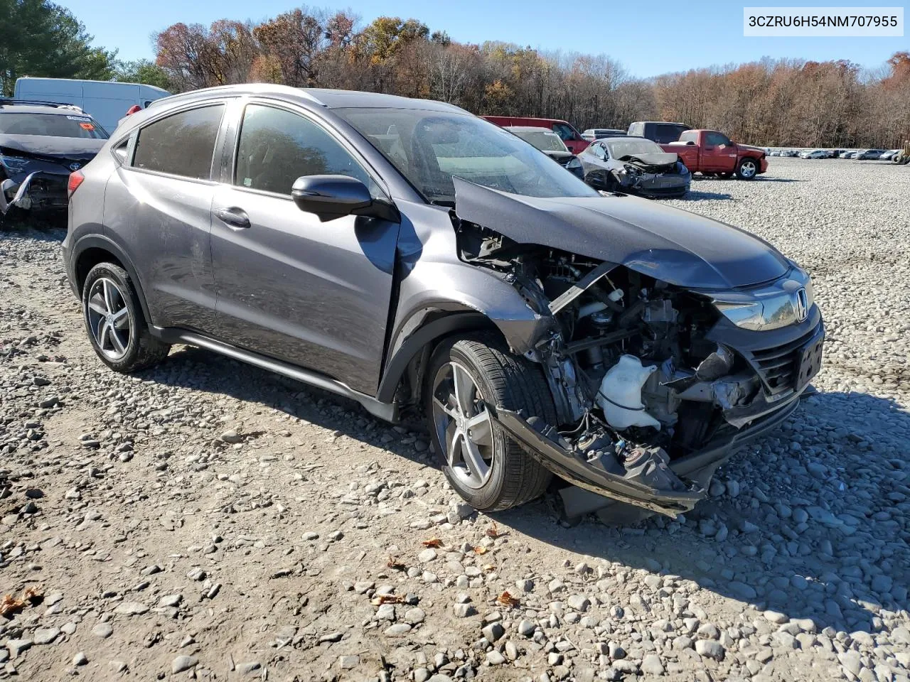 2022 Honda Hr-V Ex VIN: 3CZRU6H54NM707955 Lot: 78760014