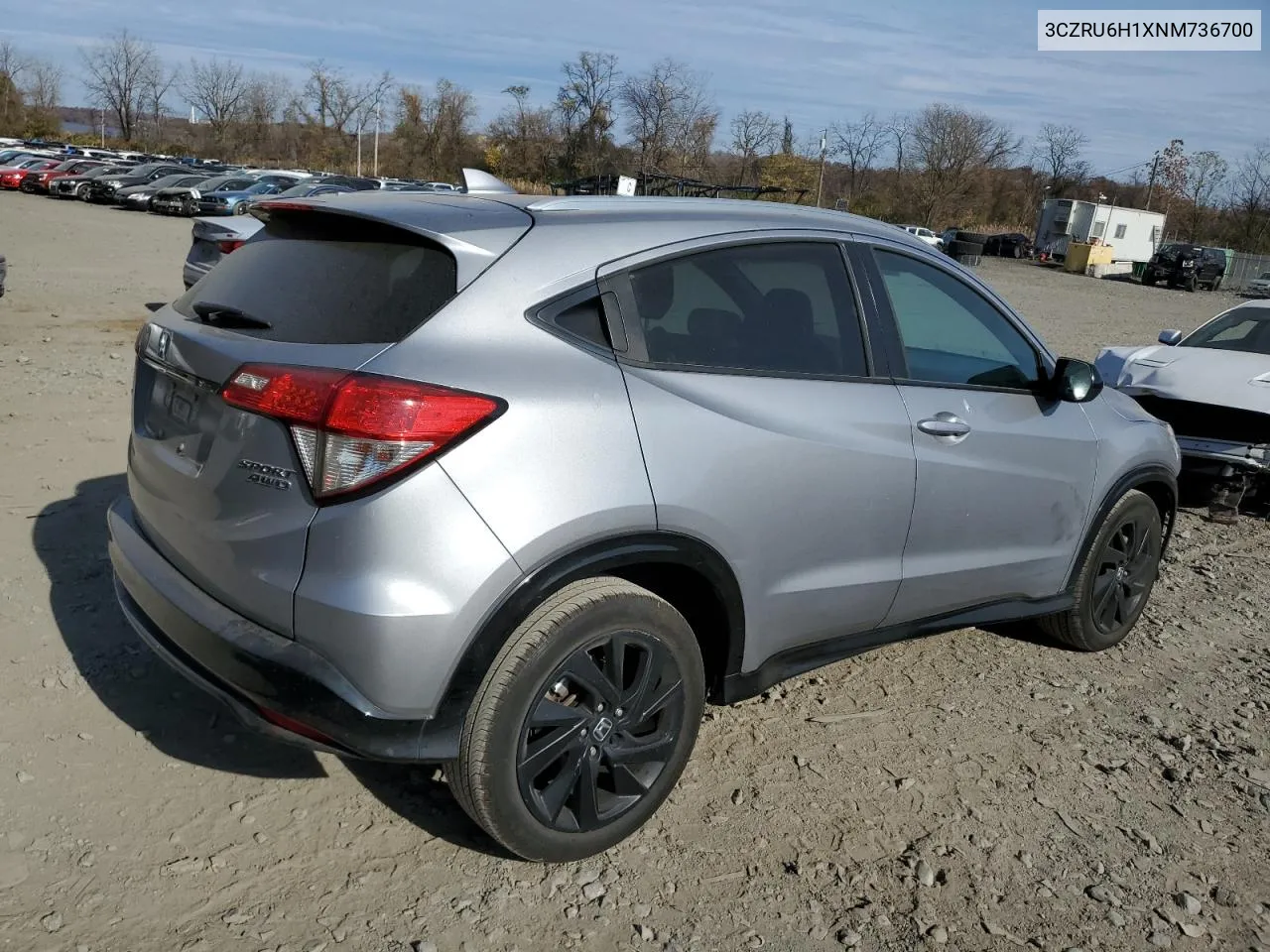 2022 Honda Hr-V Sport VIN: 3CZRU6H1XNM736700 Lot: 79094924