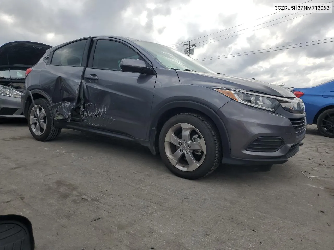 2022 Honda Hr-V Lx VIN: 3CZRU5H37NM713063 Lot: 79343754