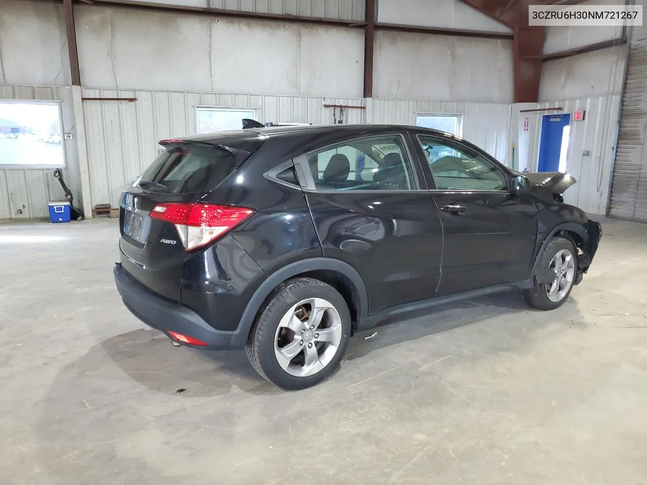 2022 Honda Hr-V Lx VIN: 3CZRU6H30NM721267 Lot: 80363404