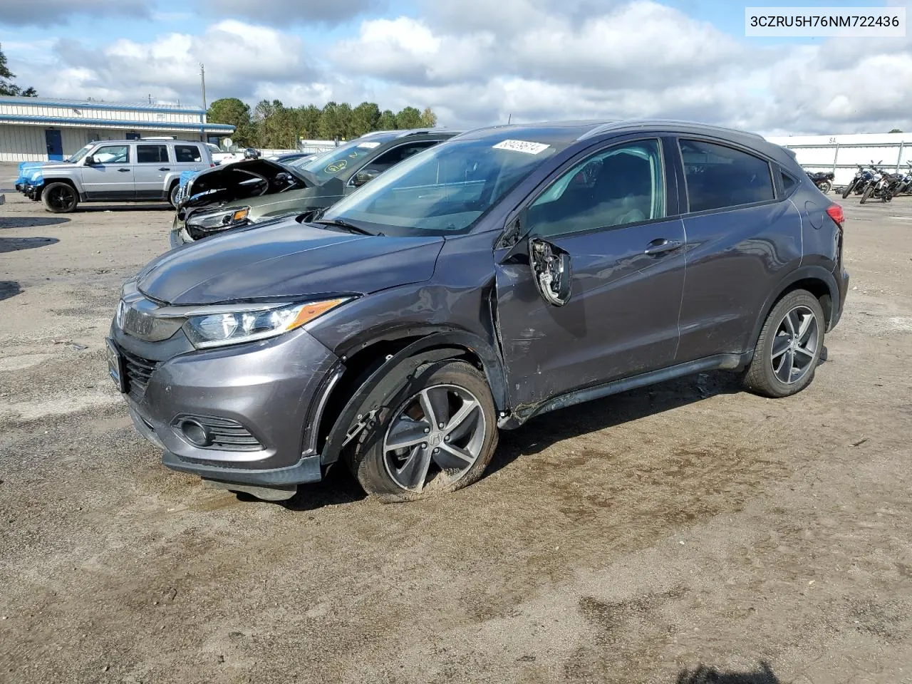 2022 Honda Hr-V Exl VIN: 3CZRU5H76NM722436 Lot: 80439614