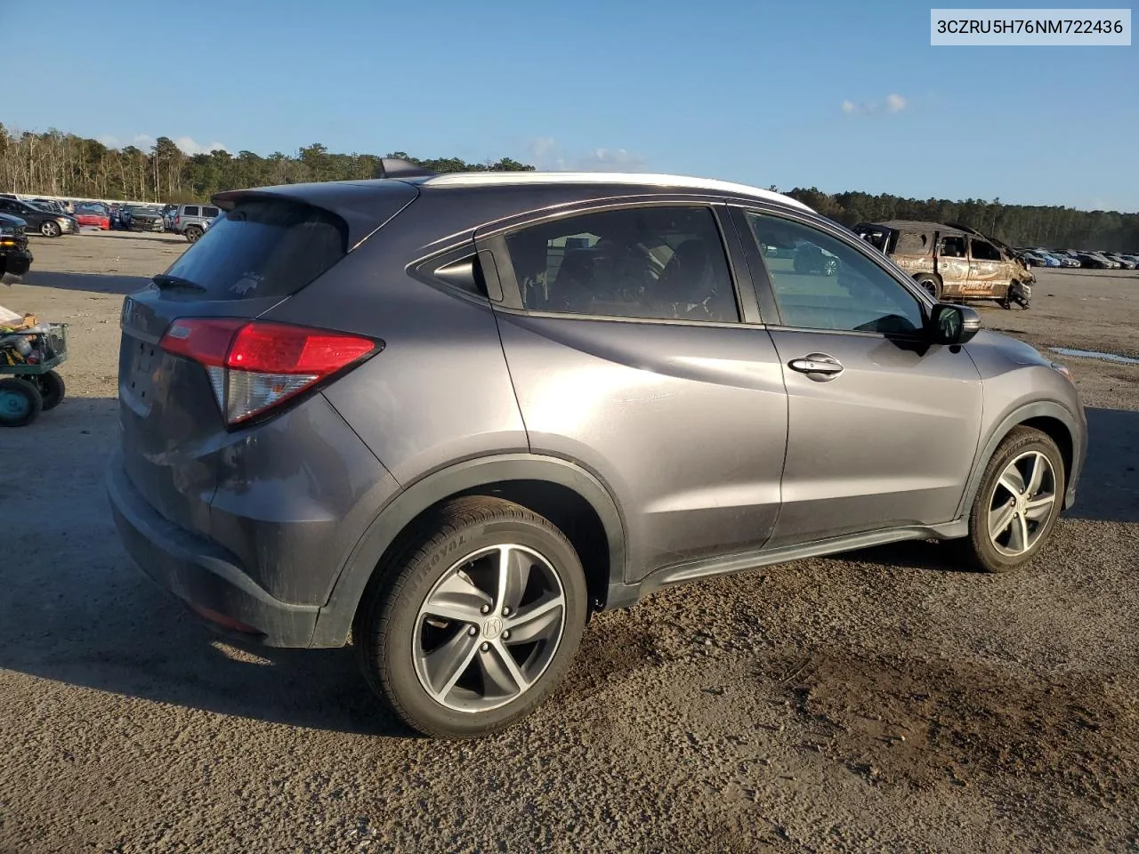 2022 Honda Hr-V Exl VIN: 3CZRU5H76NM722436 Lot: 80439614