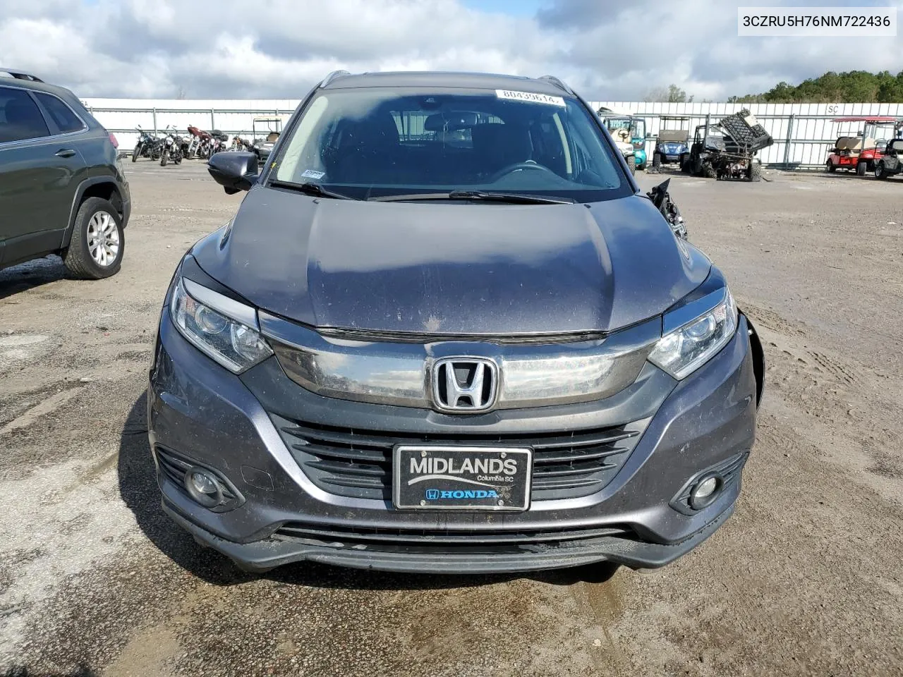 2022 Honda Hr-V Exl VIN: 3CZRU5H76NM722436 Lot: 80439614