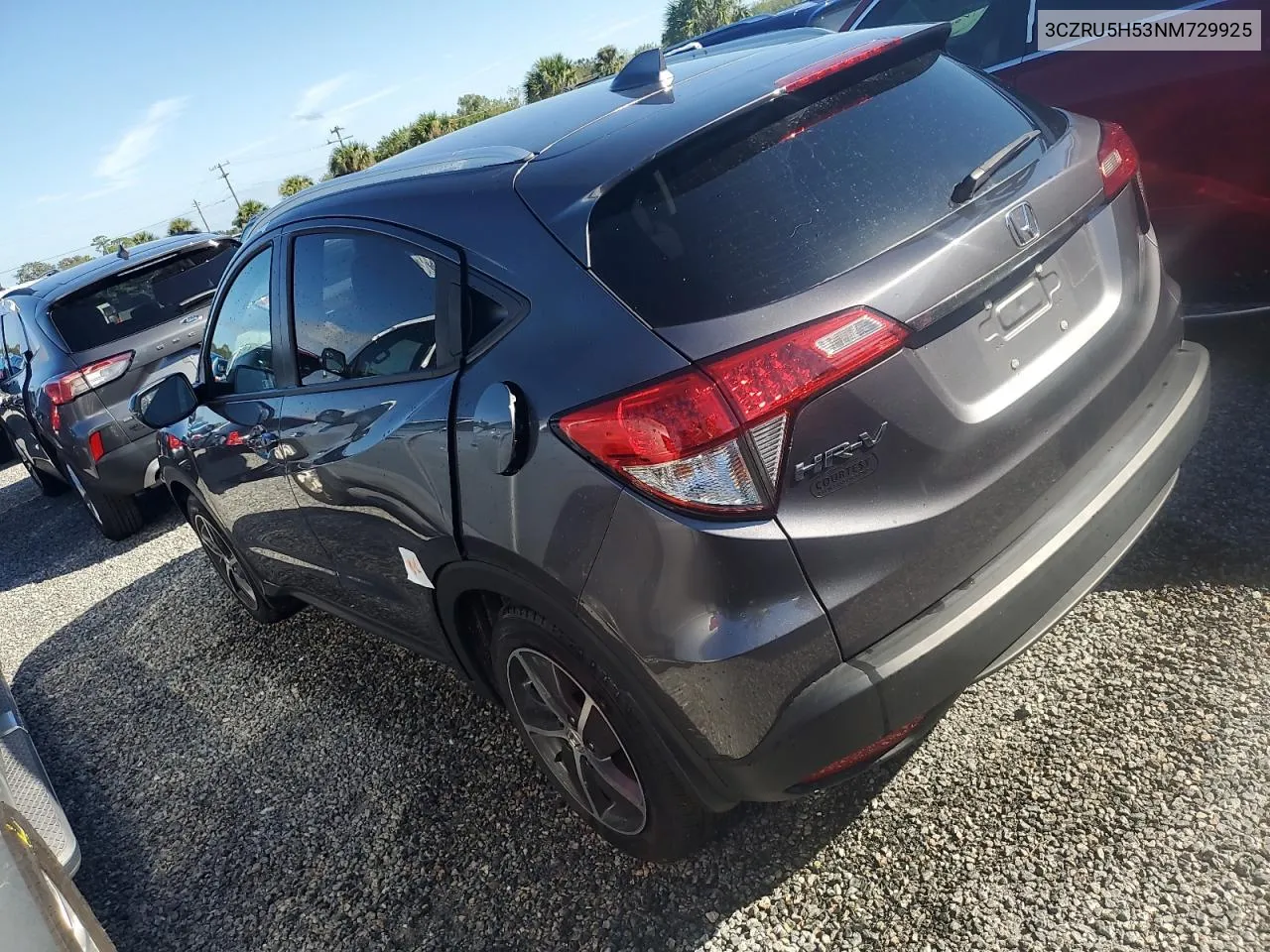 2022 Honda Hr-V Ex VIN: 3CZRU5H53NM729925 Lot: 81204504