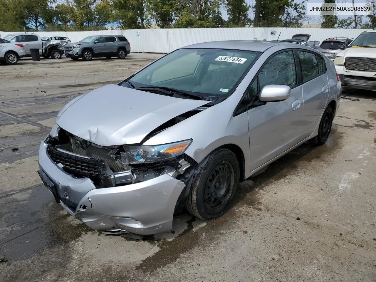 2010 Honda Insight Lx VIN: JHMZE2H50AS008639 Lot: 63027634