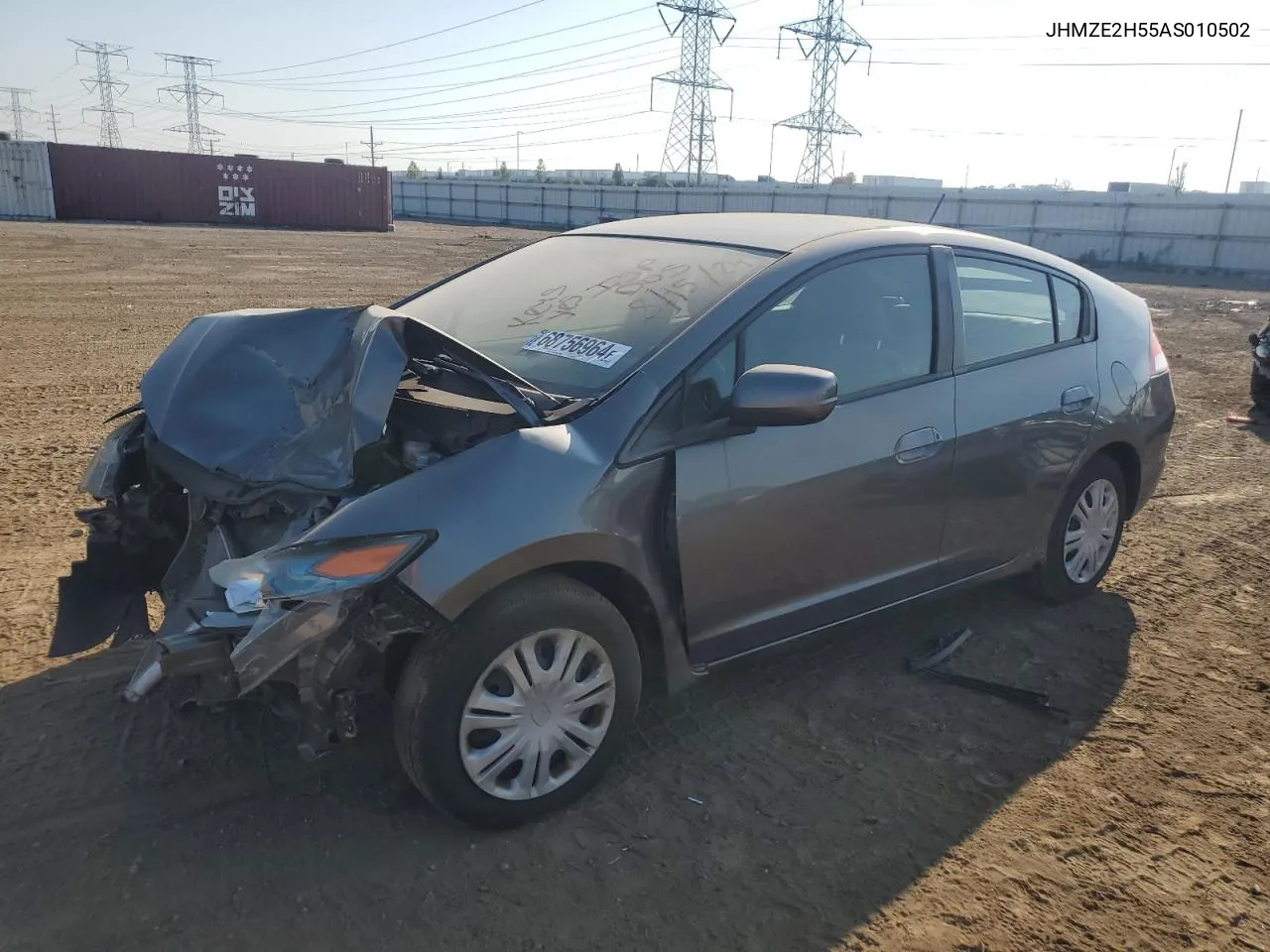 2010 Honda Insight Lx VIN: JHMZE2H55AS010502 Lot: 68756964