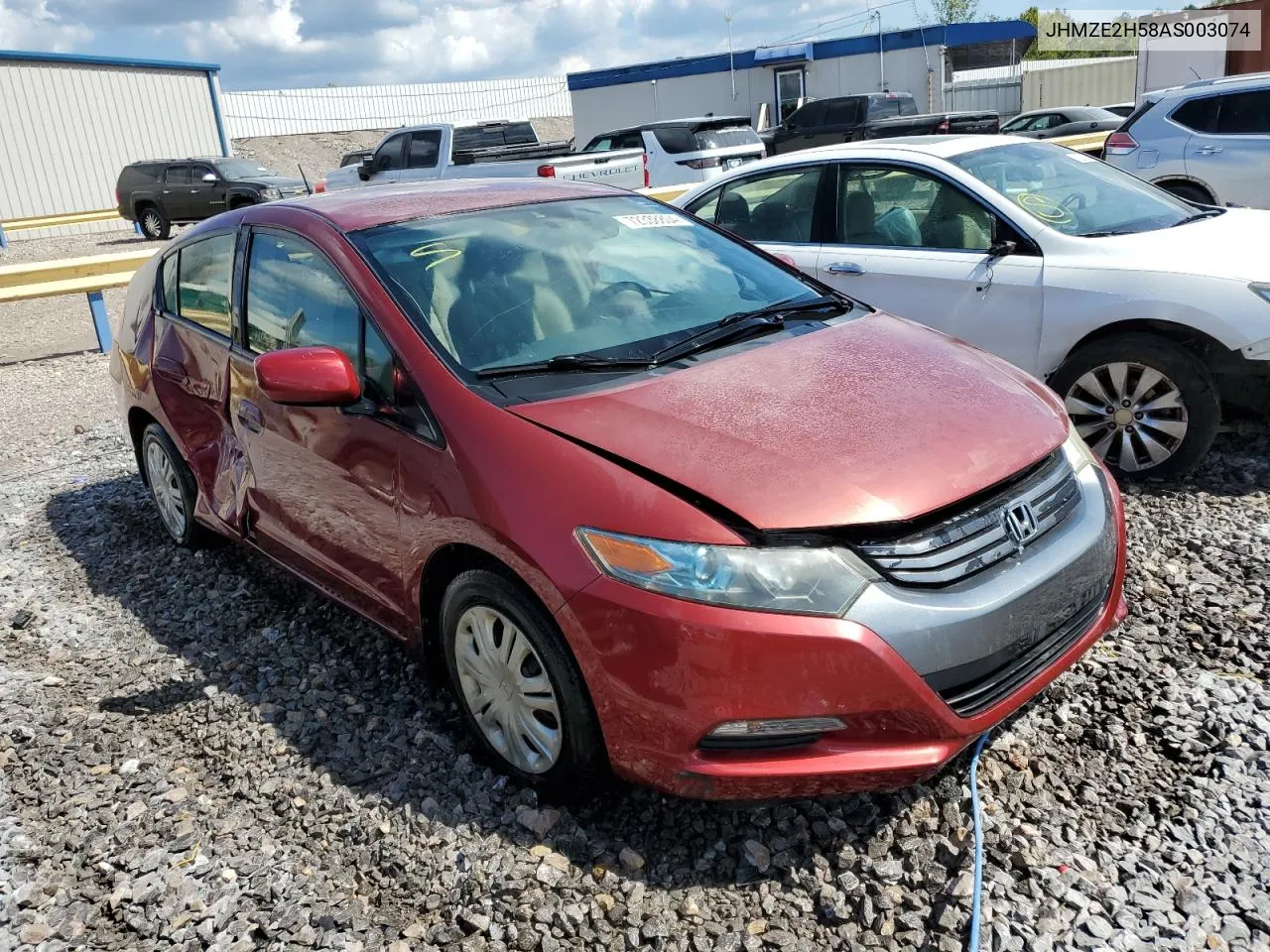 2010 Honda Insight Lx VIN: JHMZE2H58AS003074 Lot: 72338804