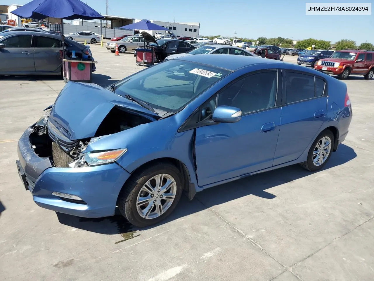 2010 Honda Insight Ex VIN: JHMZE2H78AS024394 Lot: 73800584