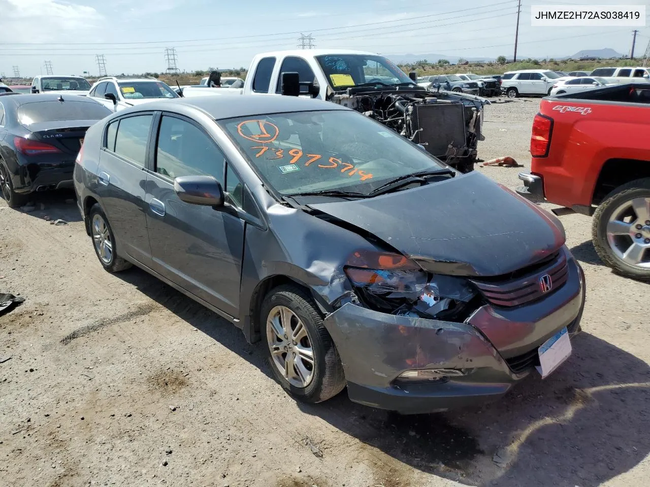 2010 Honda Insight Ex VIN: JHMZE2H72AS038419 Lot: 73975714