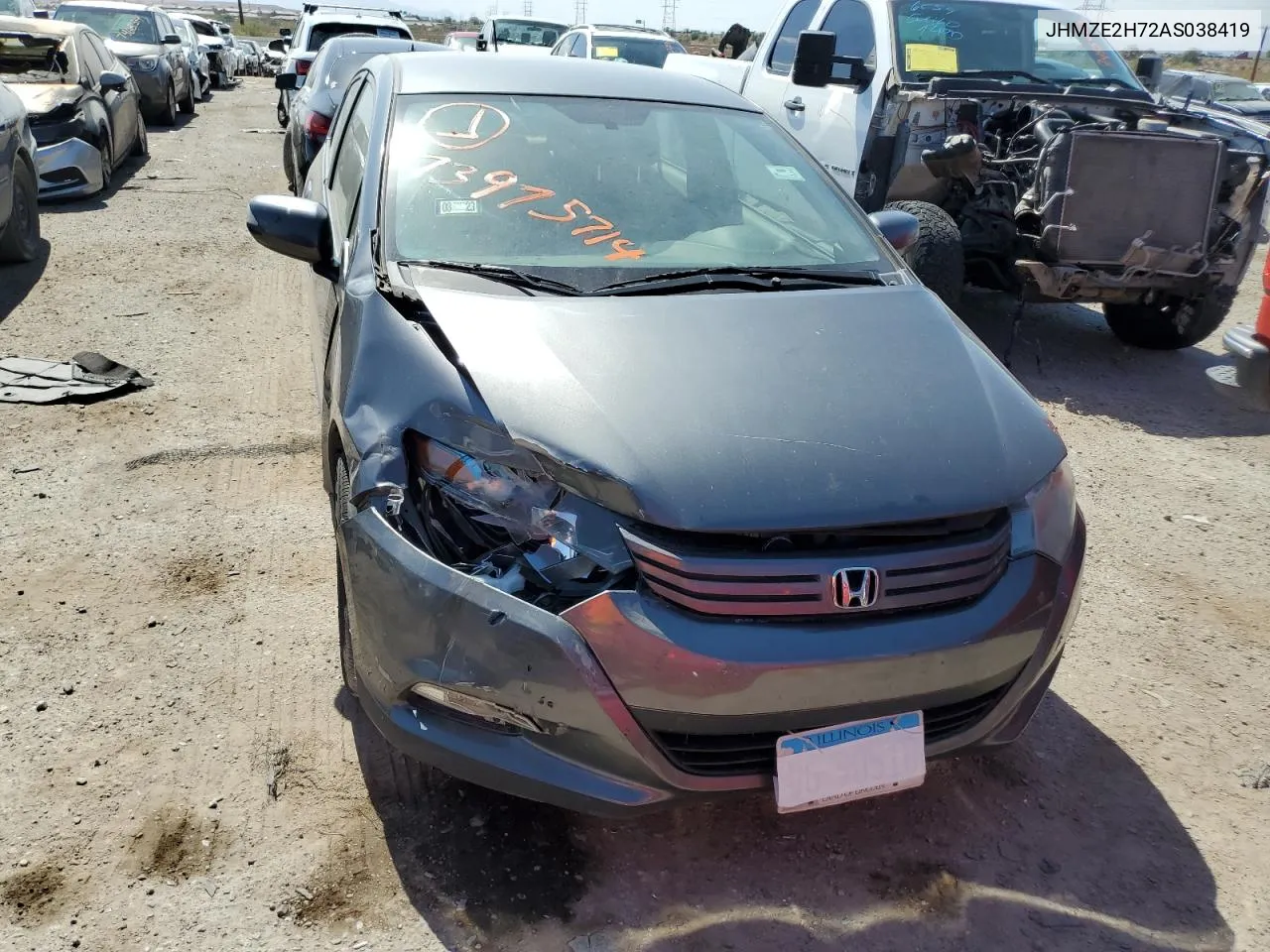 2010 Honda Insight Ex VIN: JHMZE2H72AS038419 Lot: 73975714