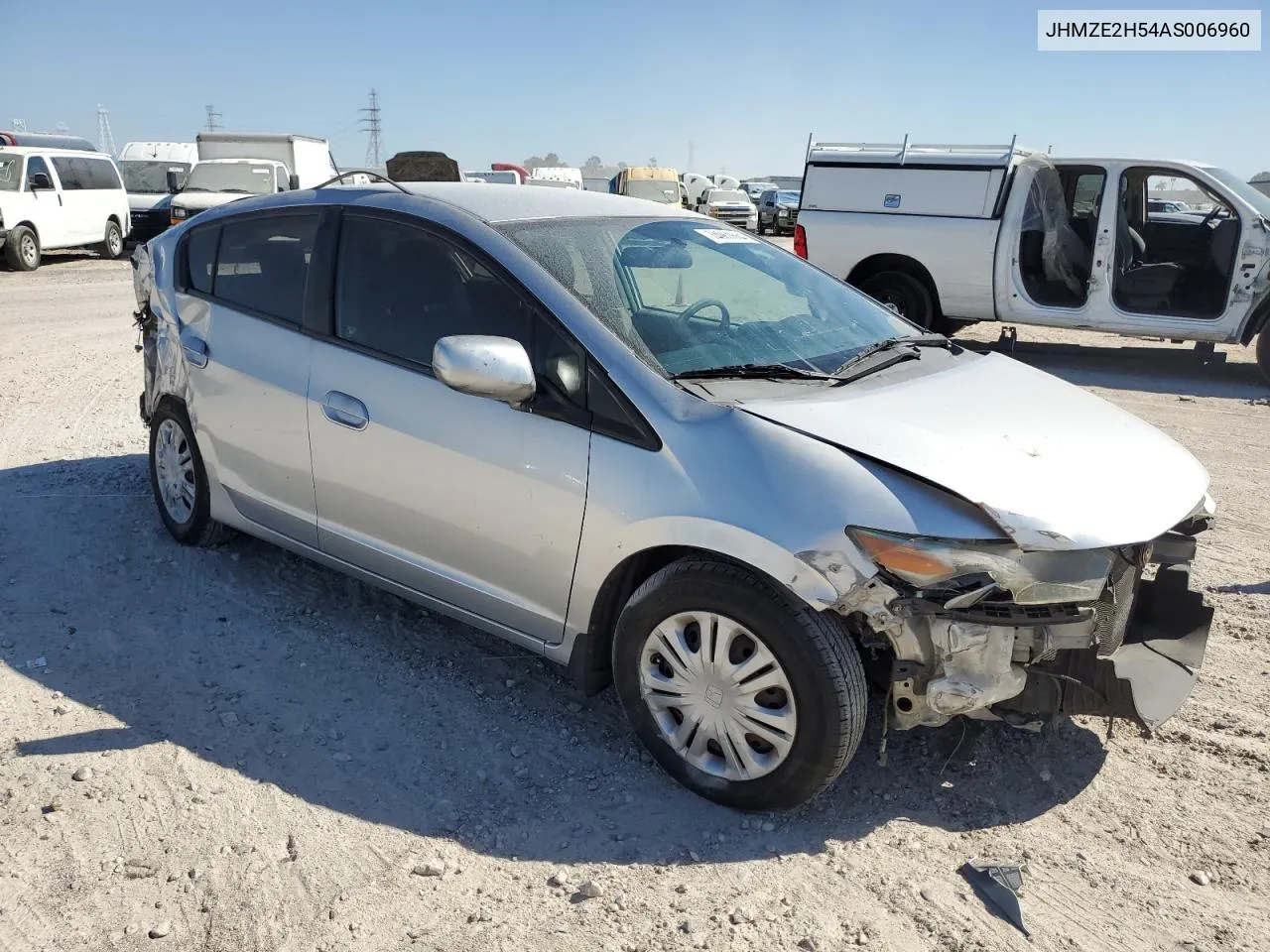 2010 Honda Insight Lx VIN: JHMZE2H54AS006960 Lot: 74961664