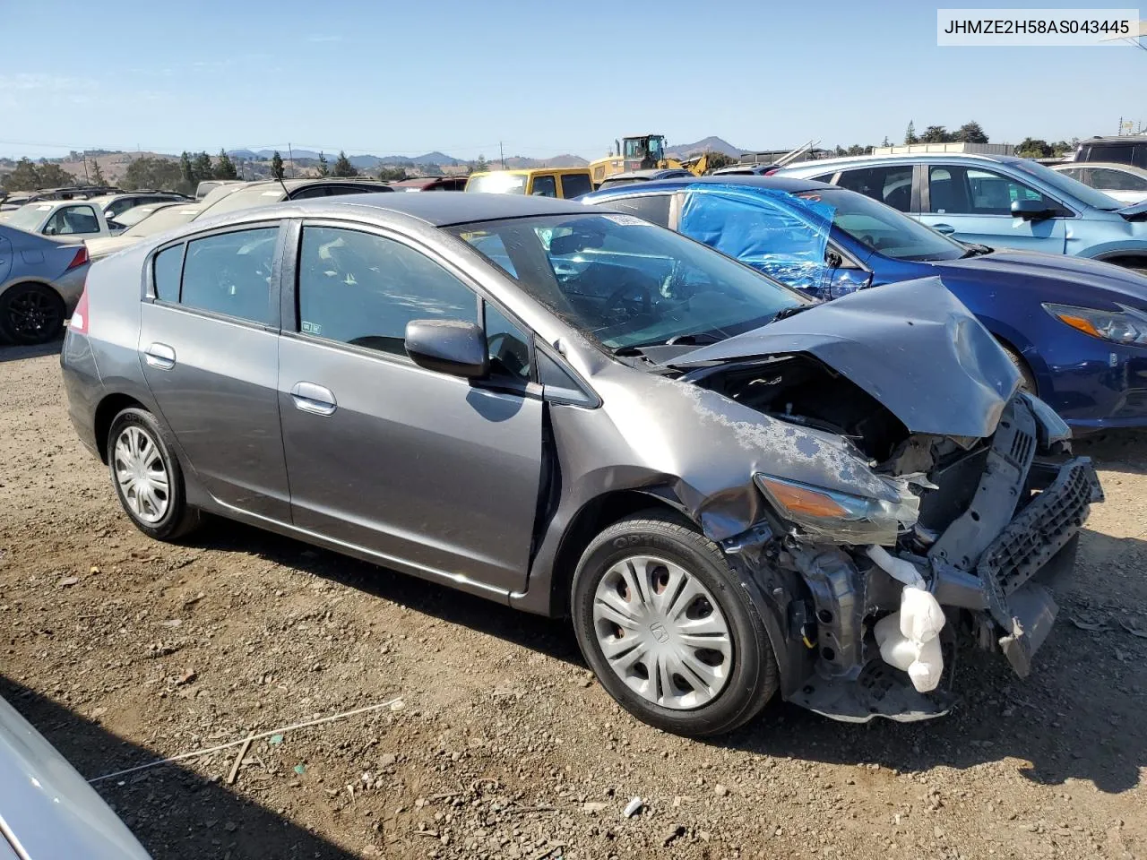 2010 Honda Insight Lx VIN: JHMZE2H58AS043445 Lot: 75046914