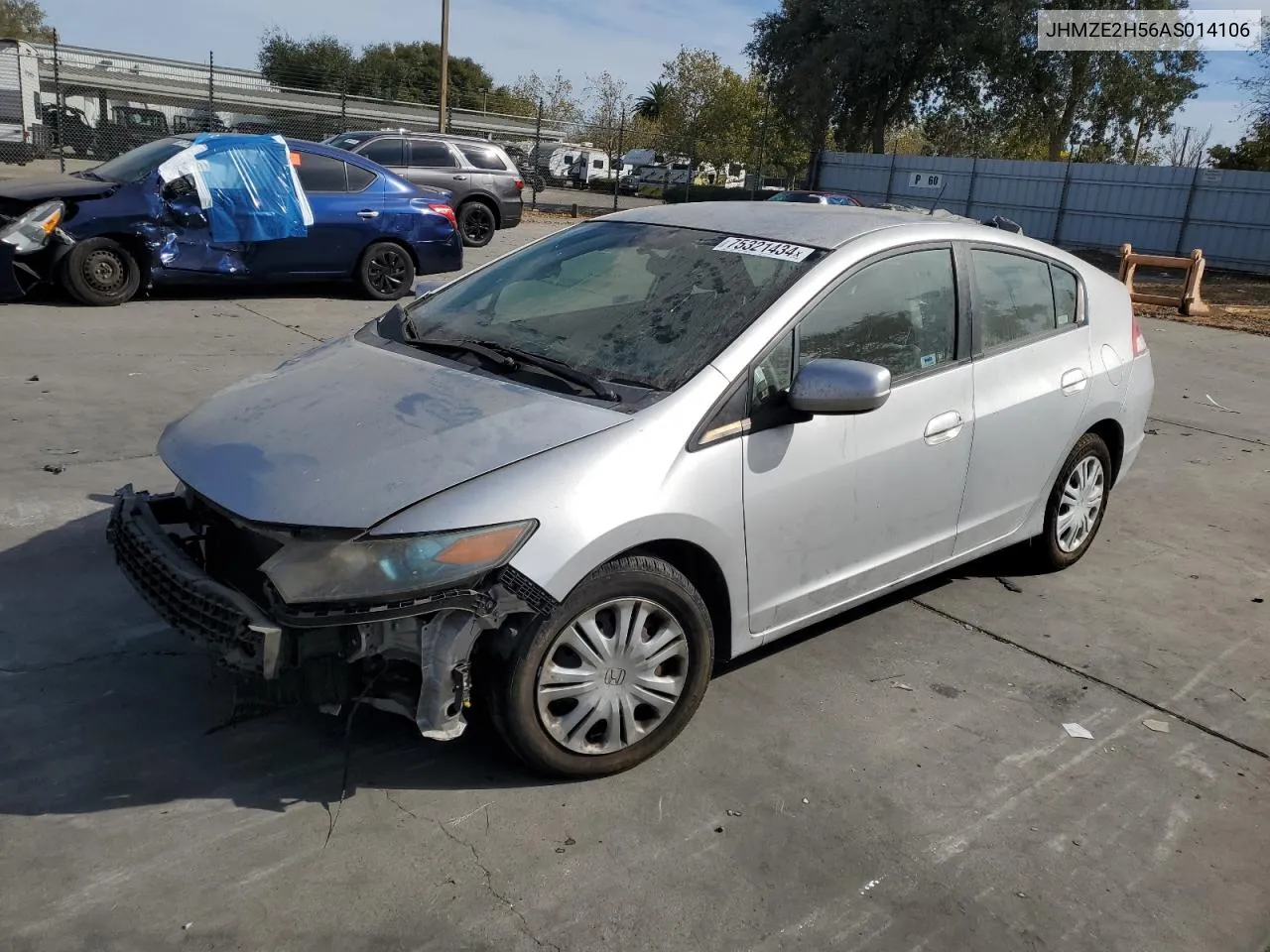 2010 Honda Insight Lx VIN: JHMZE2H56AS014106 Lot: 75321434