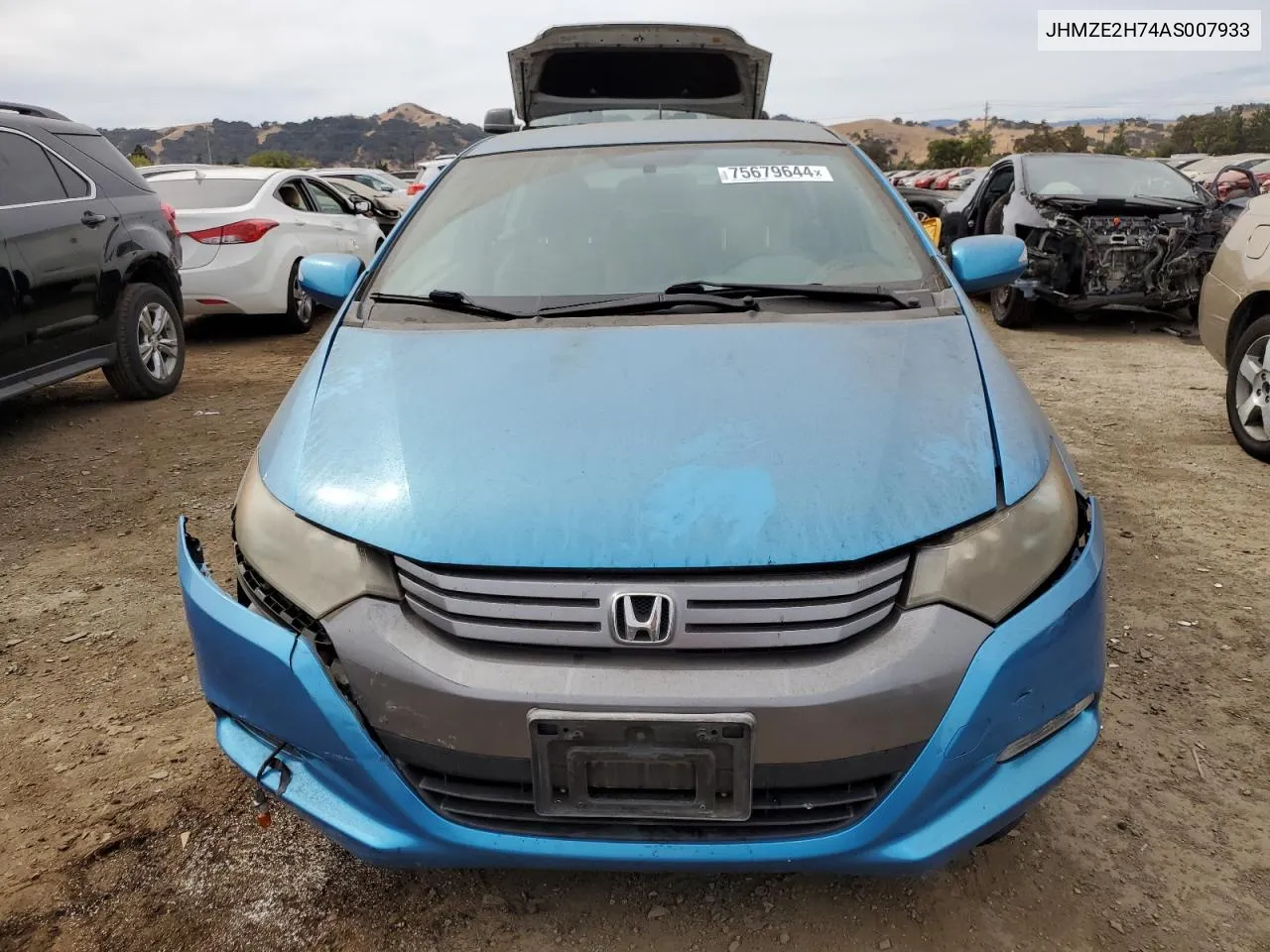 2010 Honda Insight Ex VIN: JHMZE2H74AS007933 Lot: 75679644